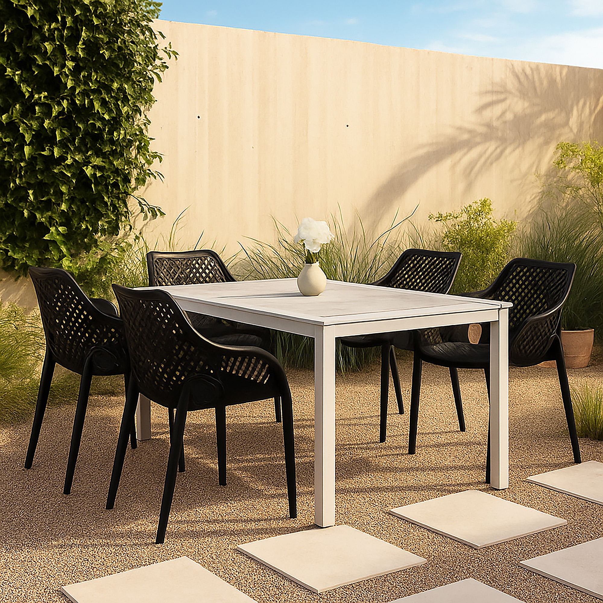 Mykonos - Outdoor Patio Dining Chair (Set of 4) - Black