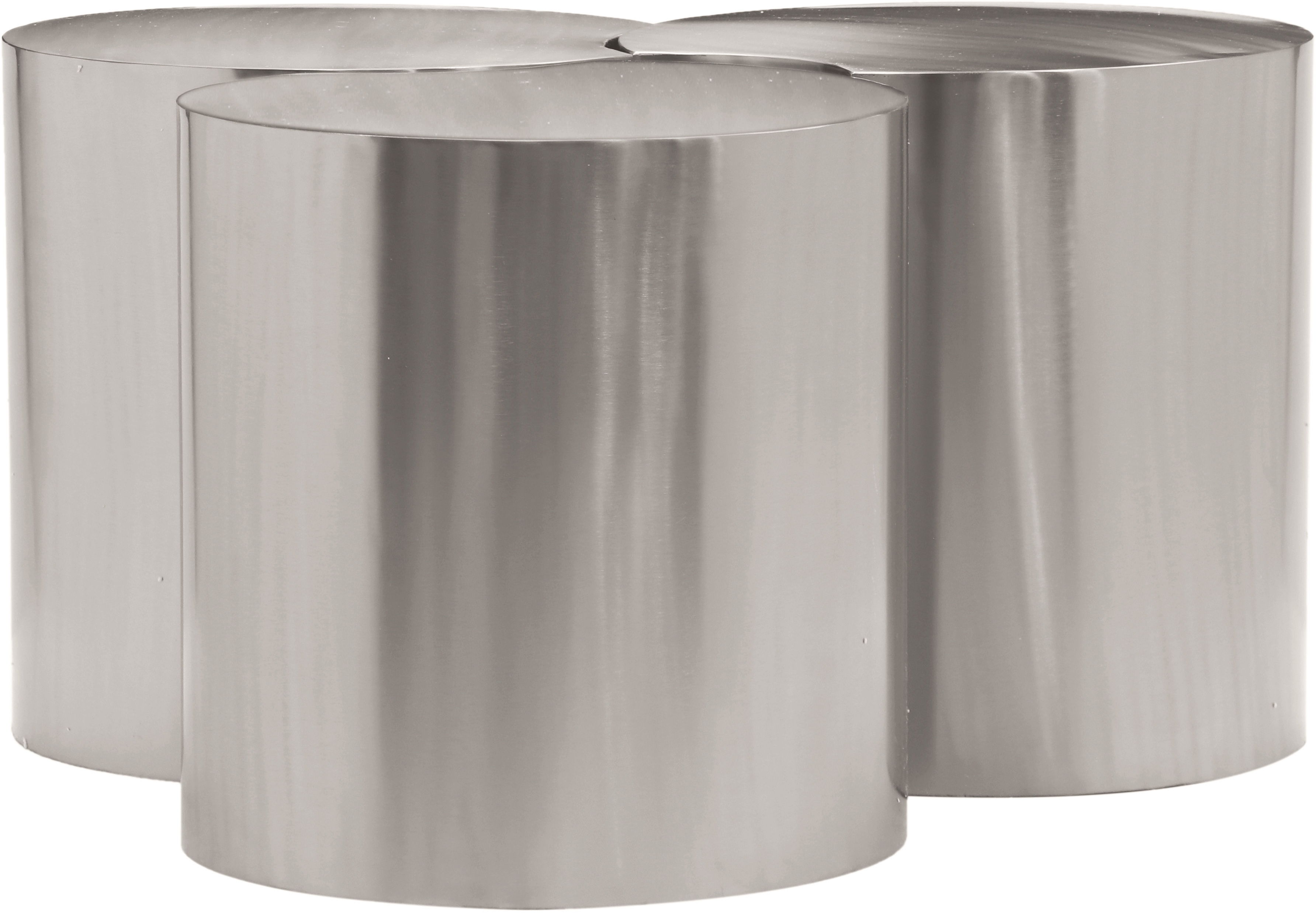 Dimple - 16" 3 Piece Modular Coffee Table - Silver