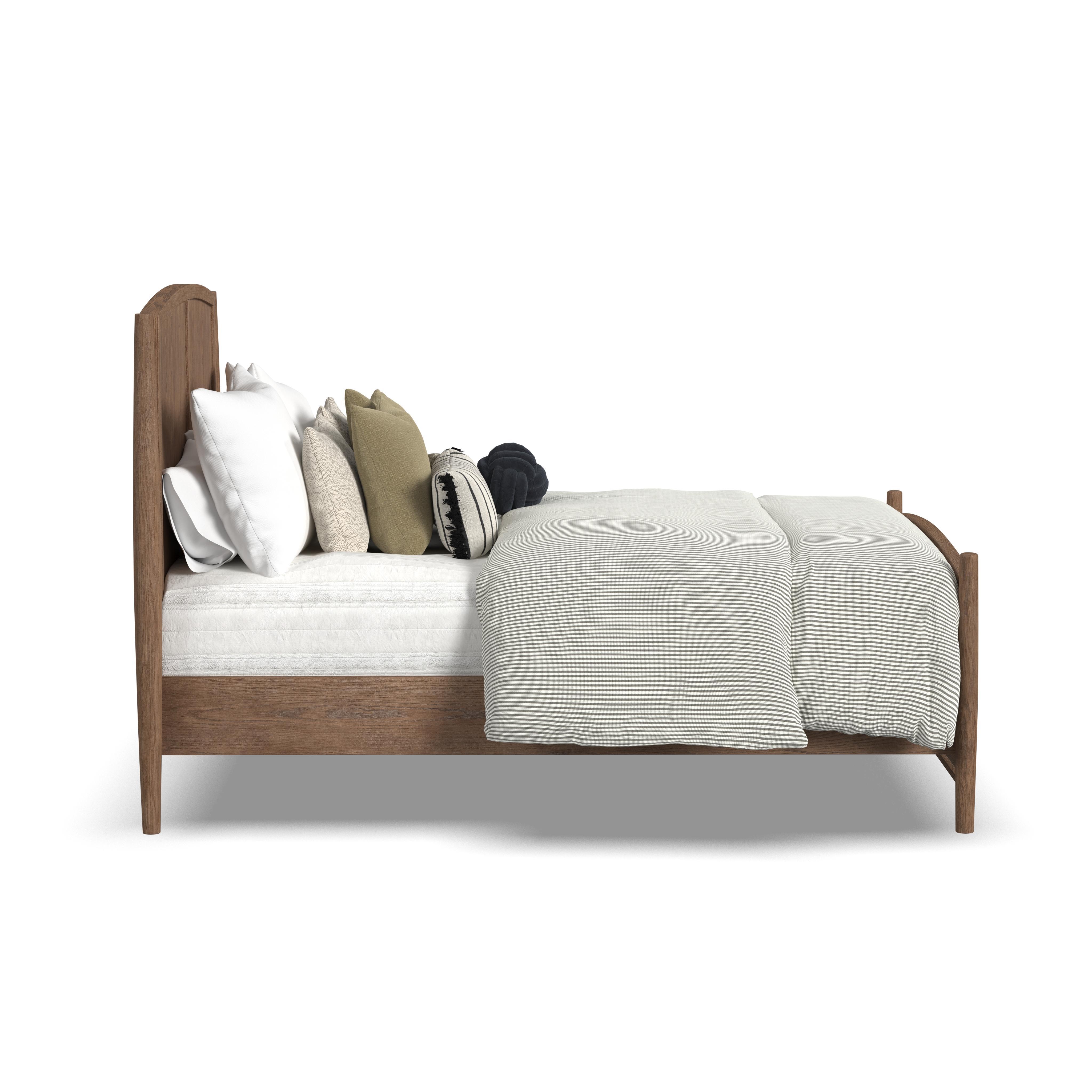 Verona - Queen Panel Bed - Dark Brown, light brown, view 3