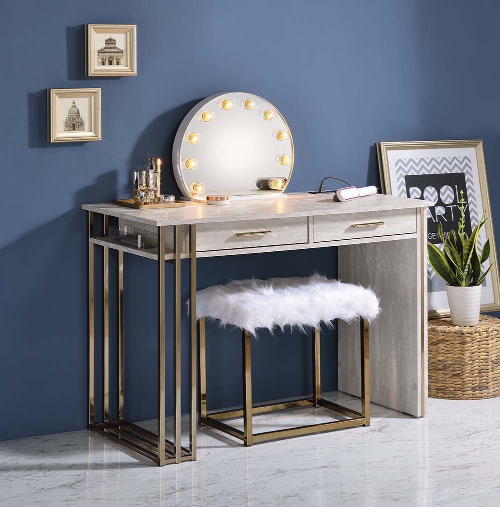 Alma - Accent Mirror - White, silver, view 6