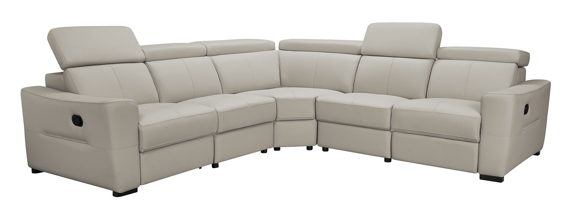 6021 - Sectional With Manual Recliners - Gray