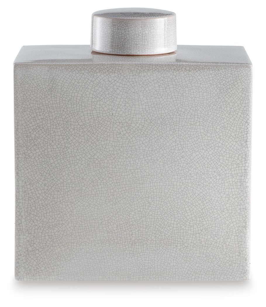 Haddworth - 14" Jar - Antique White