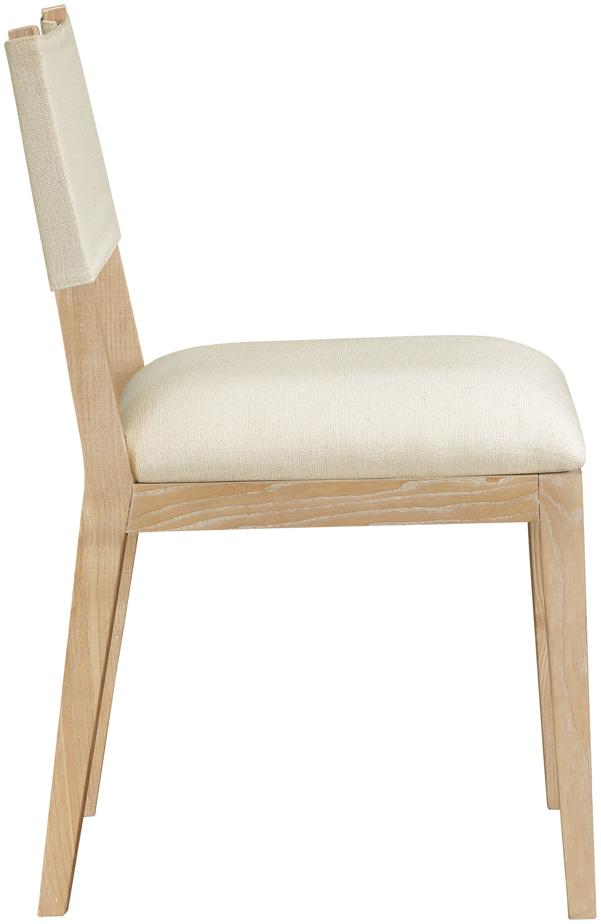 Avon - Linen Textured Performance Fabric Upholstered Dining Side Chair (Set of 2) - Cream