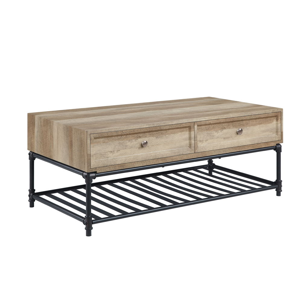 Brantley II - Coffee Table - Oak & Sandy Black, light brown, view 2