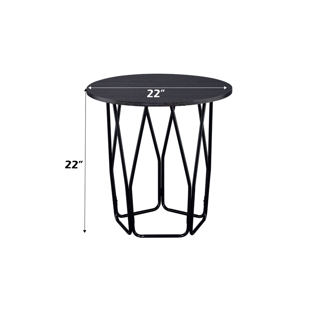 Sytira - End Table - Espresso & Black, black, view 2