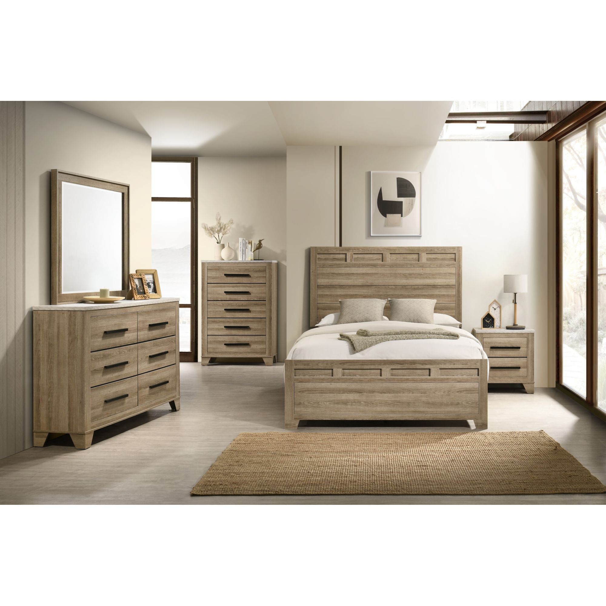 Caro - King Bed - Natural