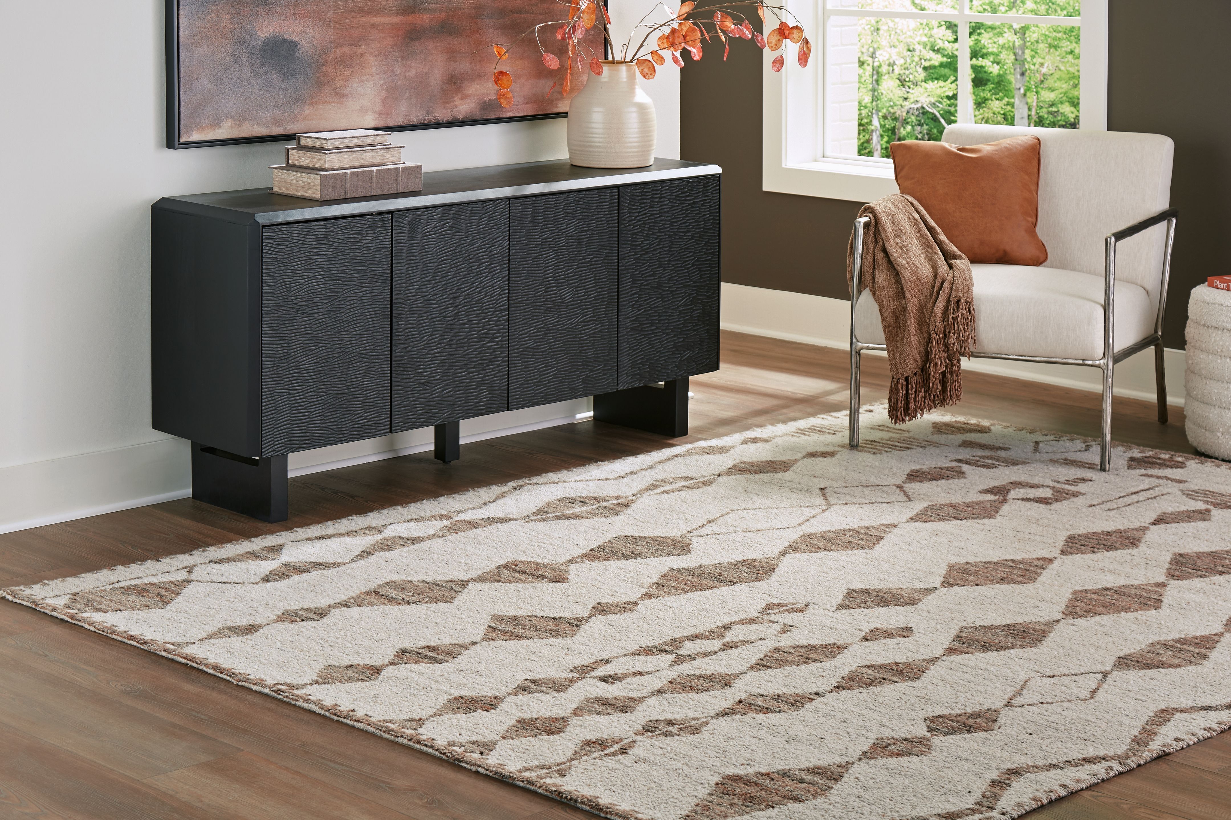 Ashley Furniture Brettler - 8' x 10' Rug - Beige / Brown - Image 2