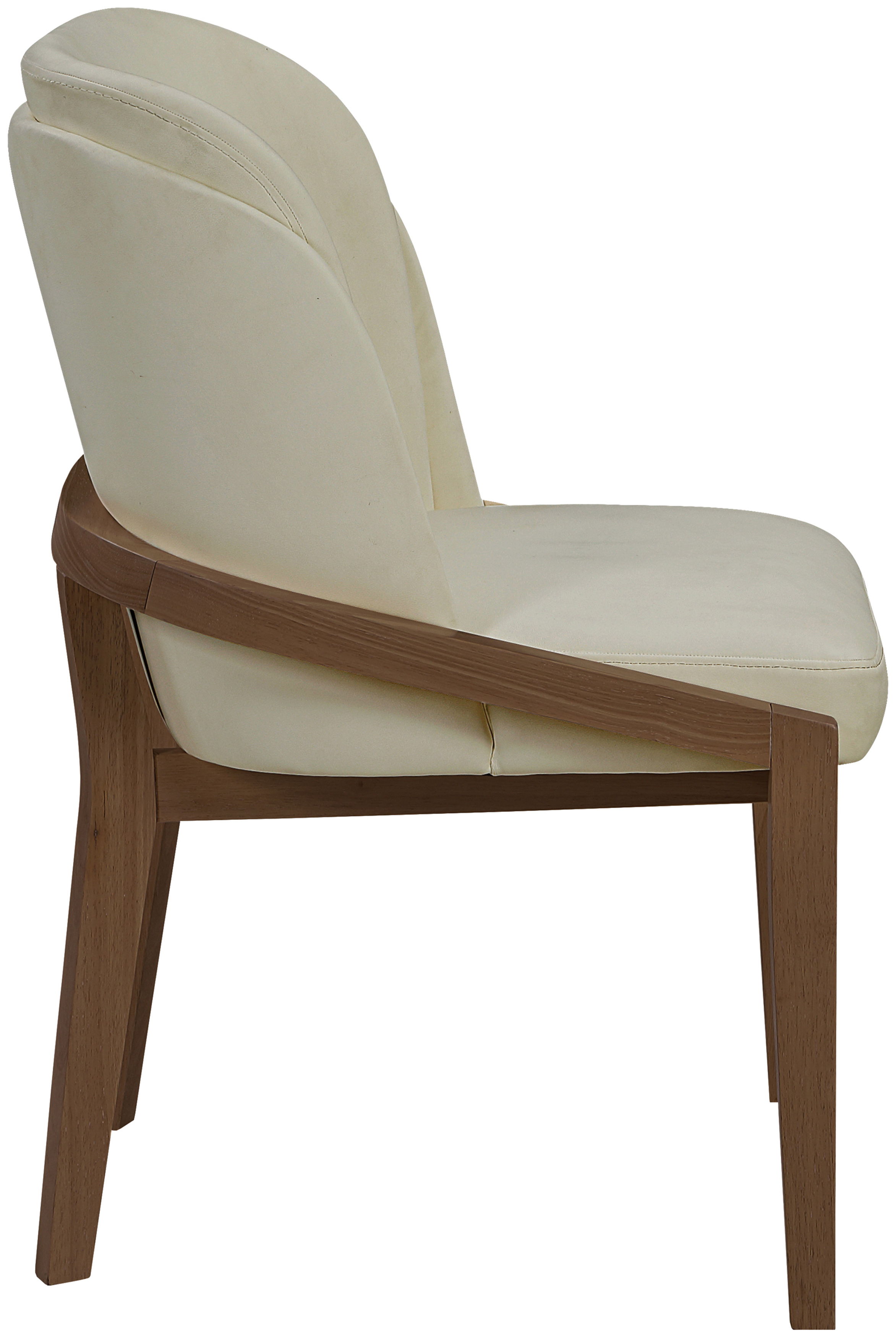 Navo - Vegan Leather Upholstered Dining Chair - Beige