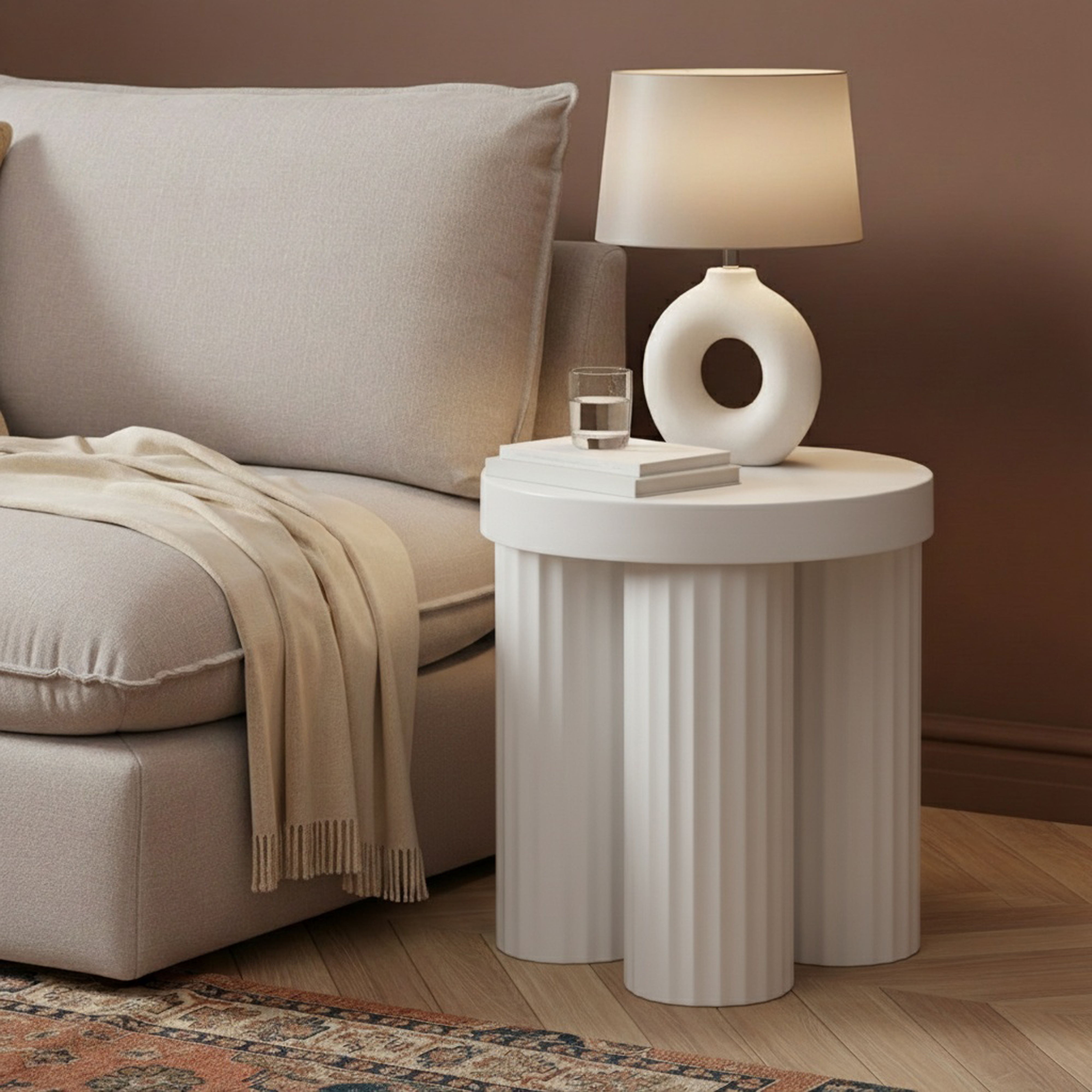 Rhodes - End Table - White