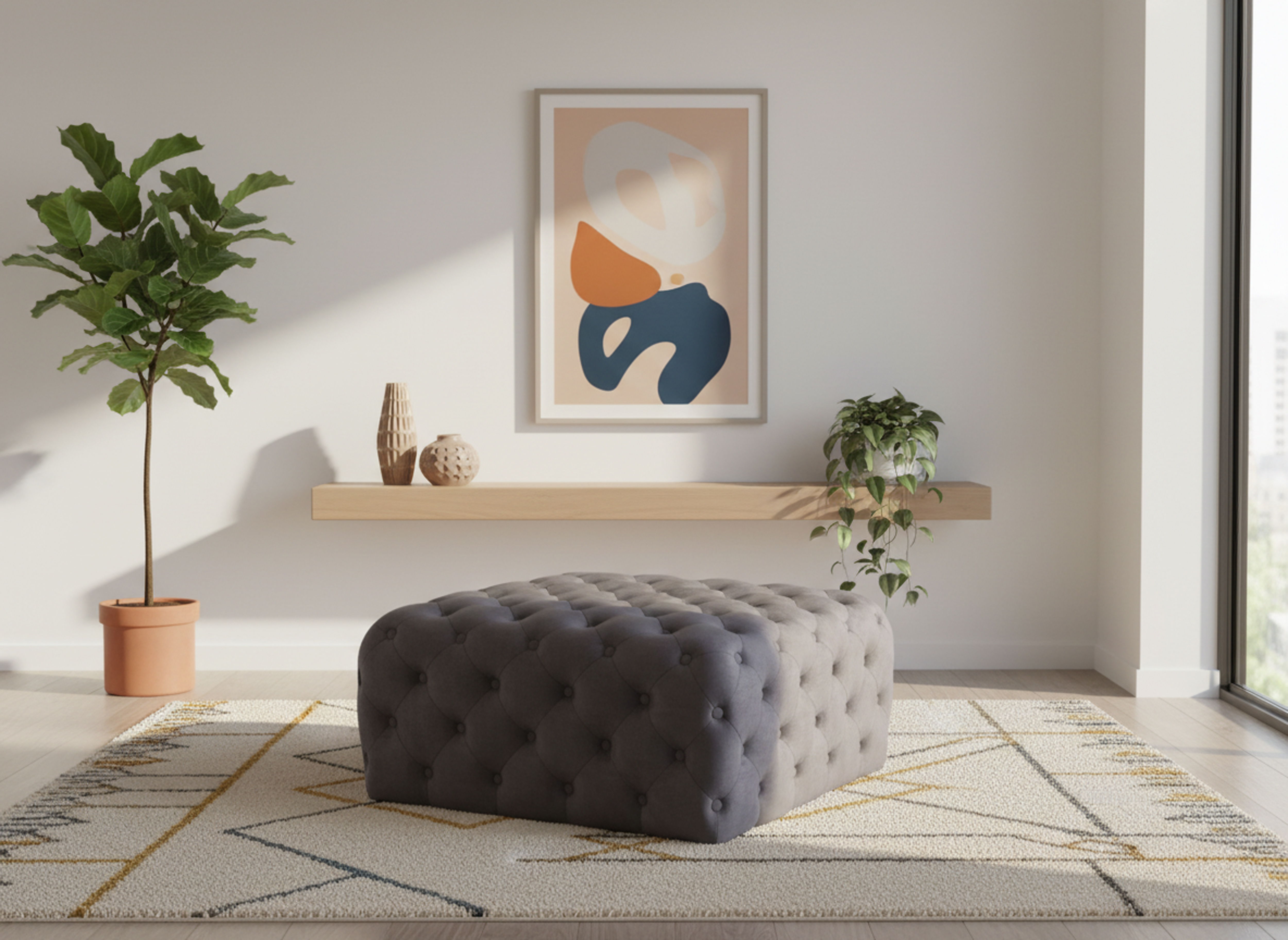 Ariel - Ottoman / Bench - Gray