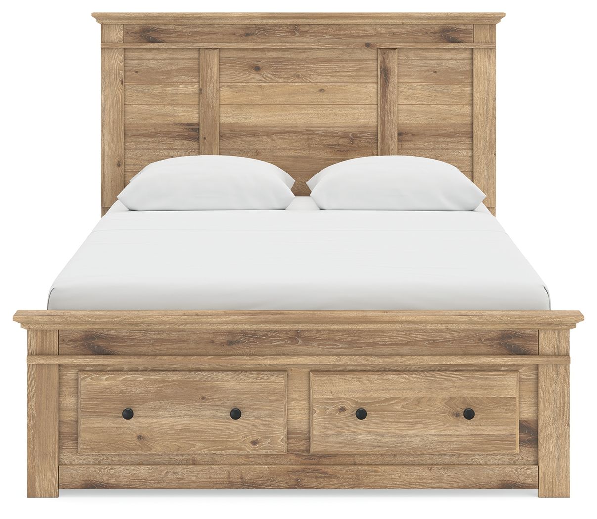 Ashley Furniture Makidern - Queen Panel Storage Bed With Under Bed Storage Unit And Storage Footboard - Tan - Image 6