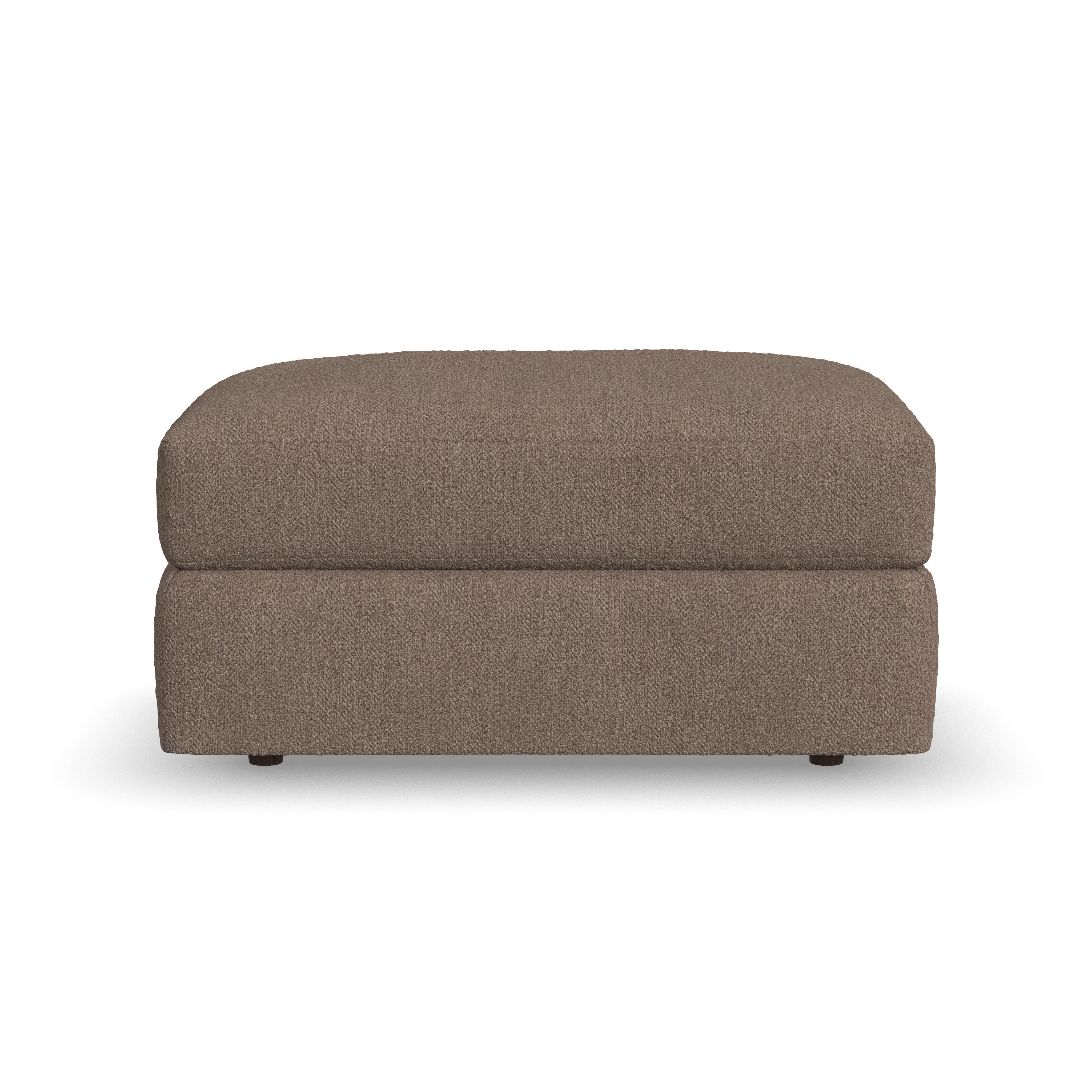 Chevy - Fabric Ottoman Pouf - Brown, light brown, view 2