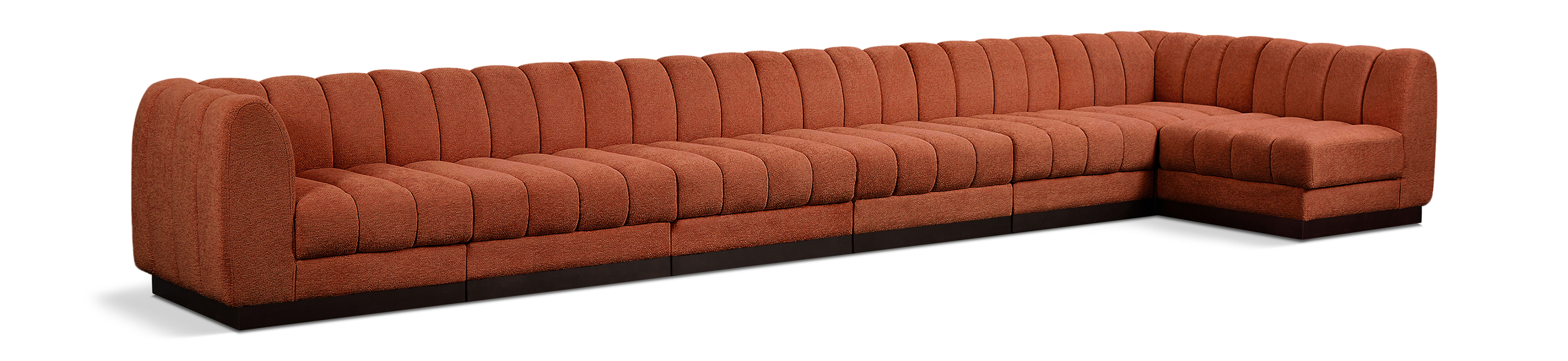 Quinn - 7 Piece Modular Sectional - Cognac
