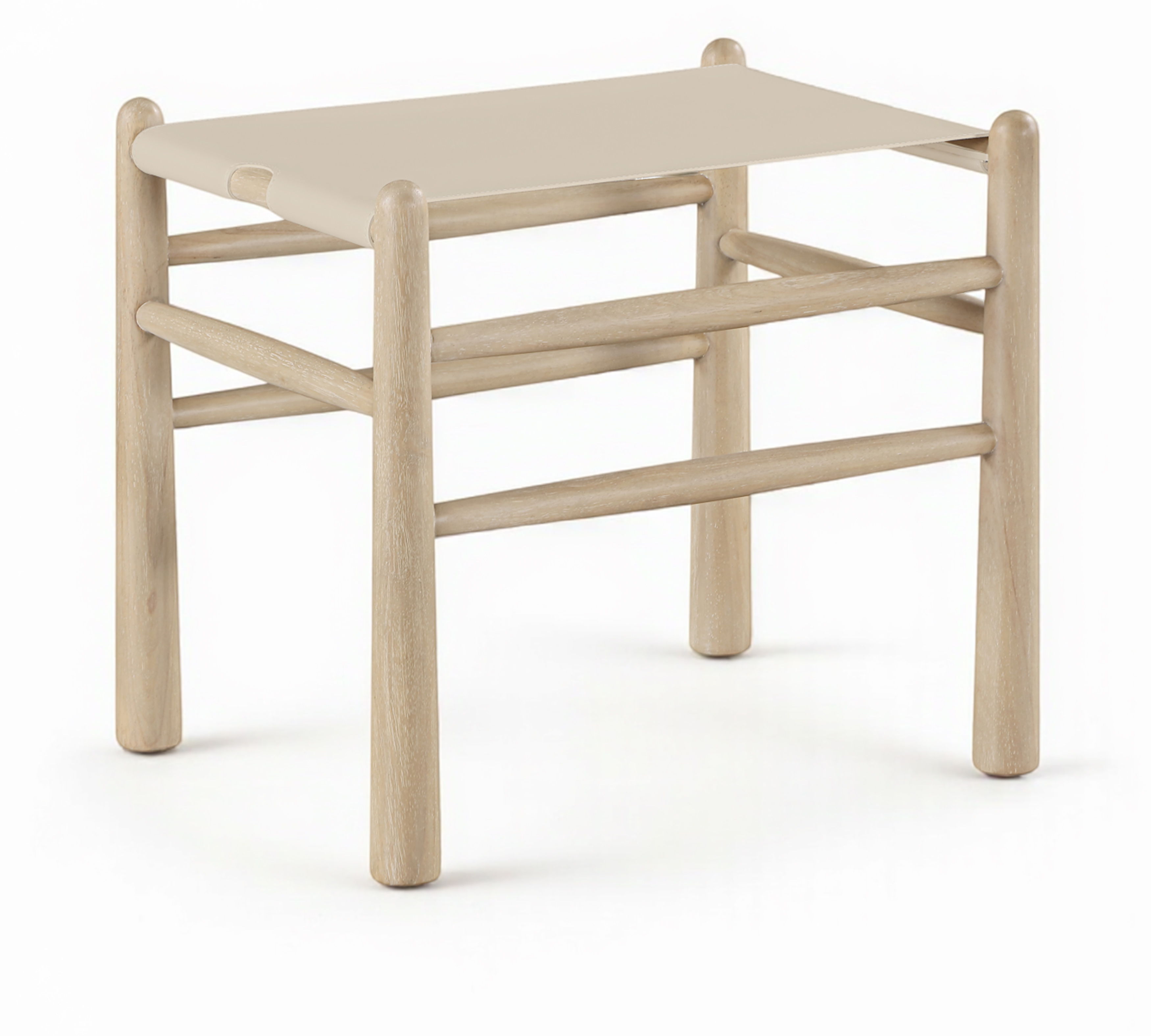 Santos - Vegan Leather Upholstered Bench - Beige