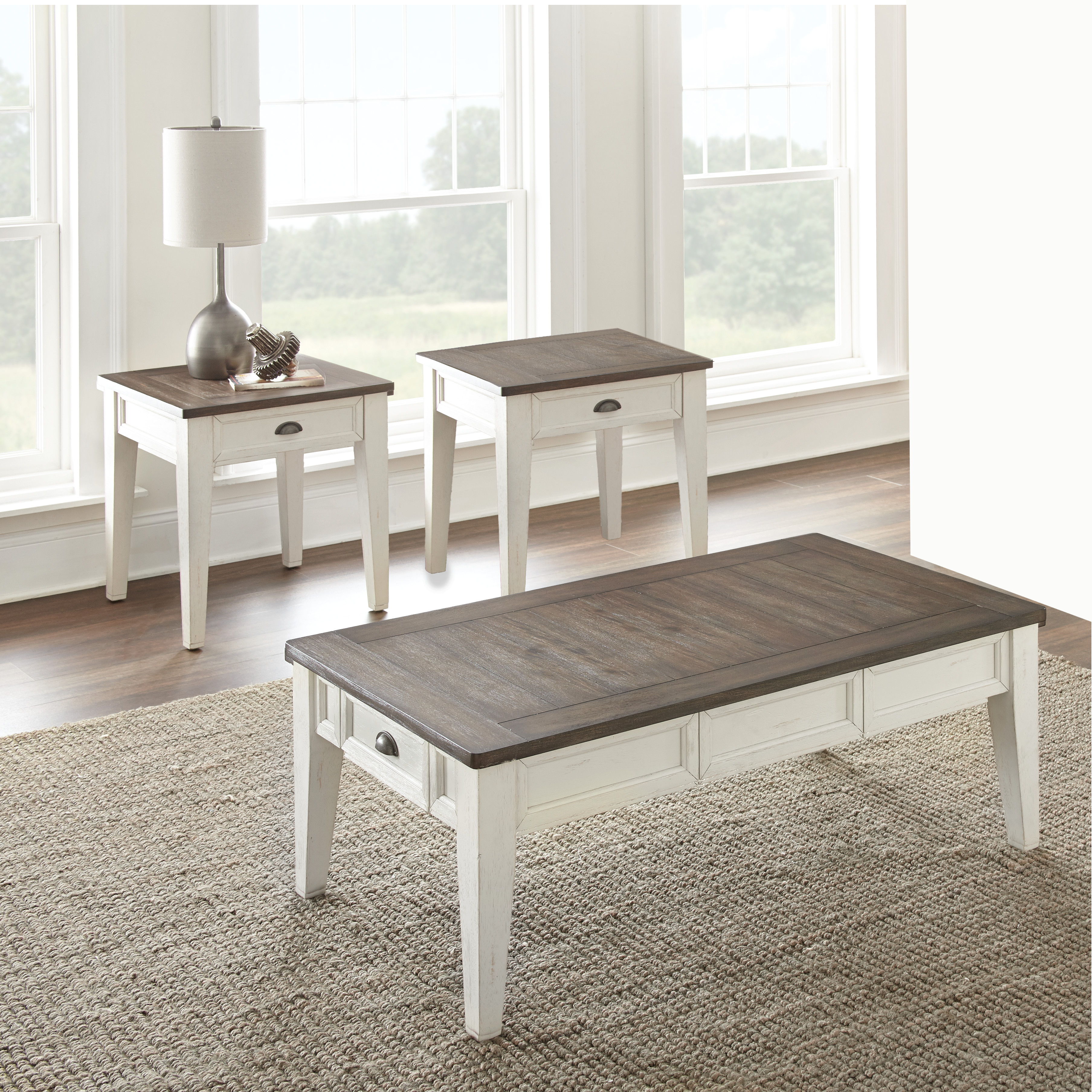 Cayla - 3 Piece Table Set - White