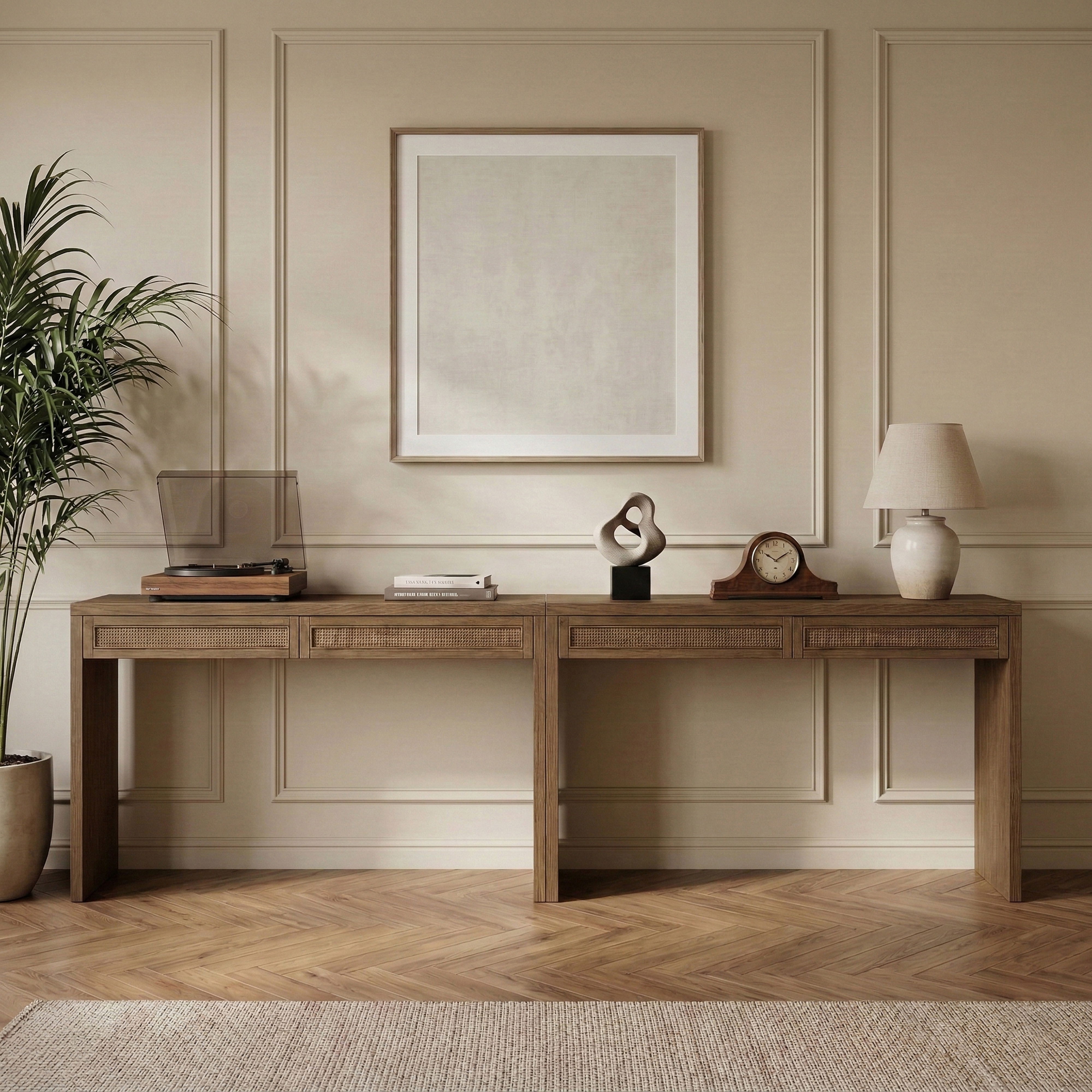 Avro - Solid Wood And Oak Veneer 2 Piece Desk - Brown