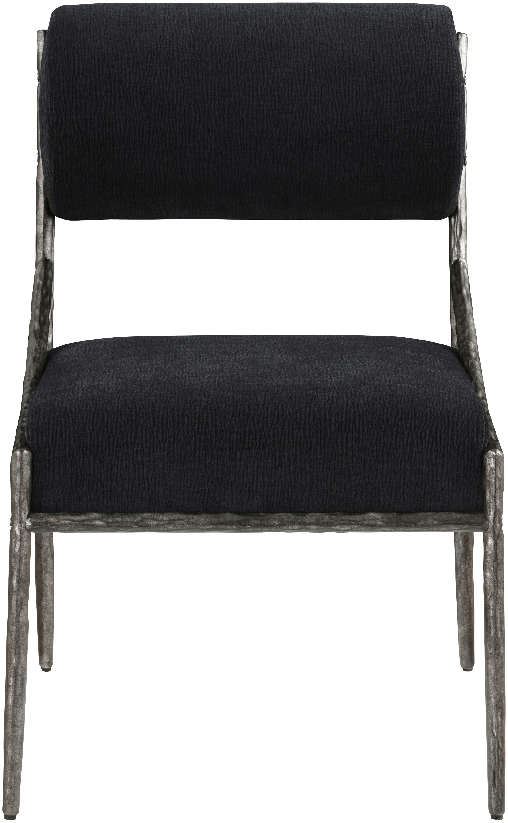 Bastille - Upholstered Dining Side Chair (Set of 2) - Black / Silver