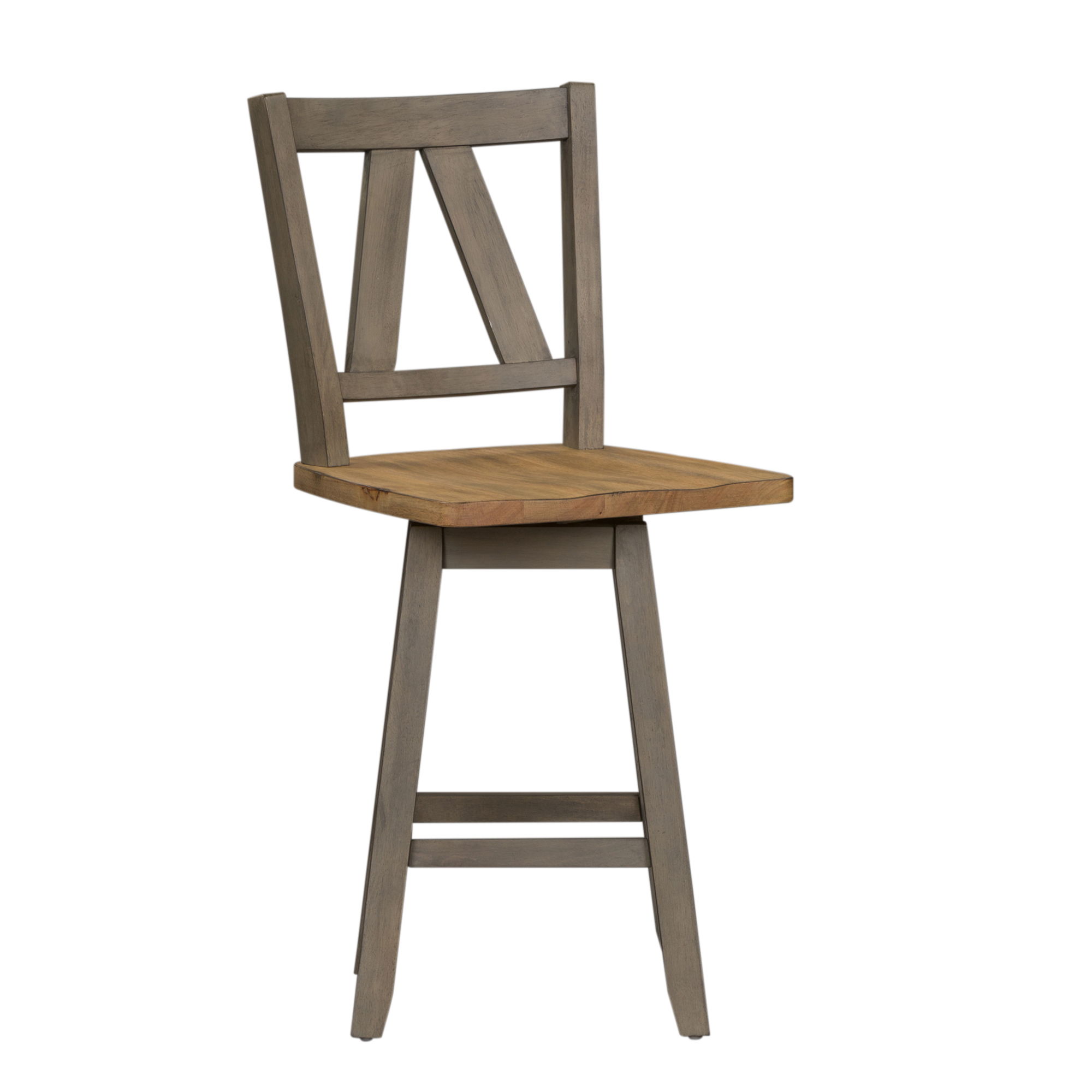Liberty Furniture Lindsey Farm - Counter Height Swivel Chair - Dark Gray