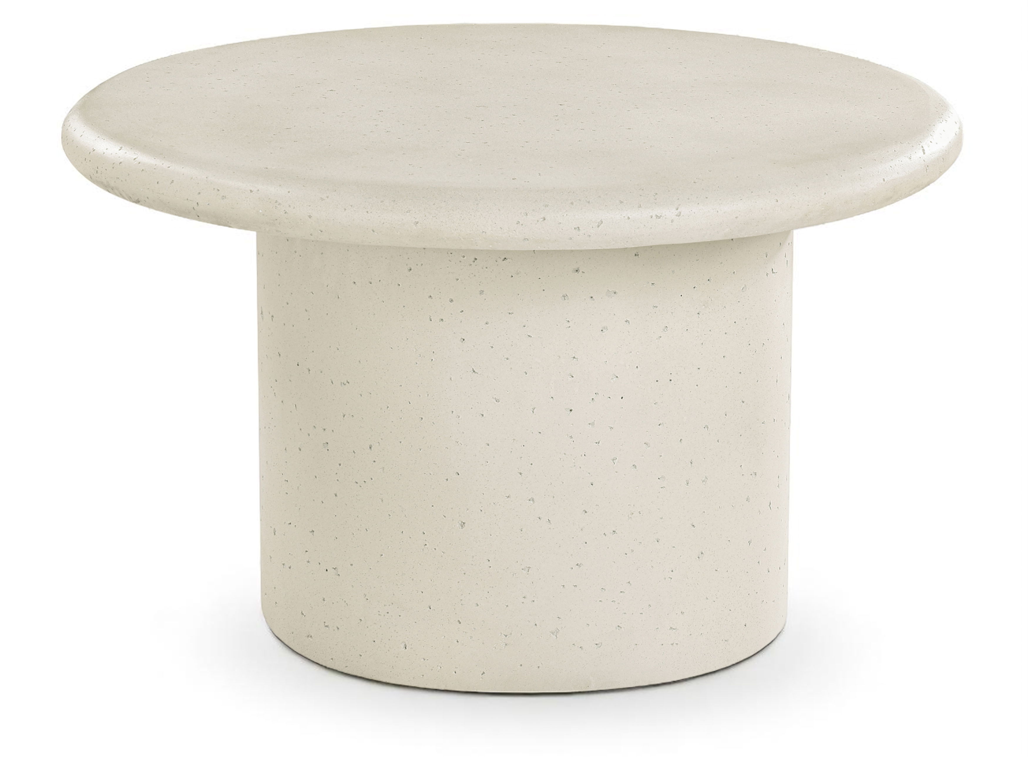 Emara - 14" Concrete And Fiberglass Indoor / Outdoor Coffee Table - Cream