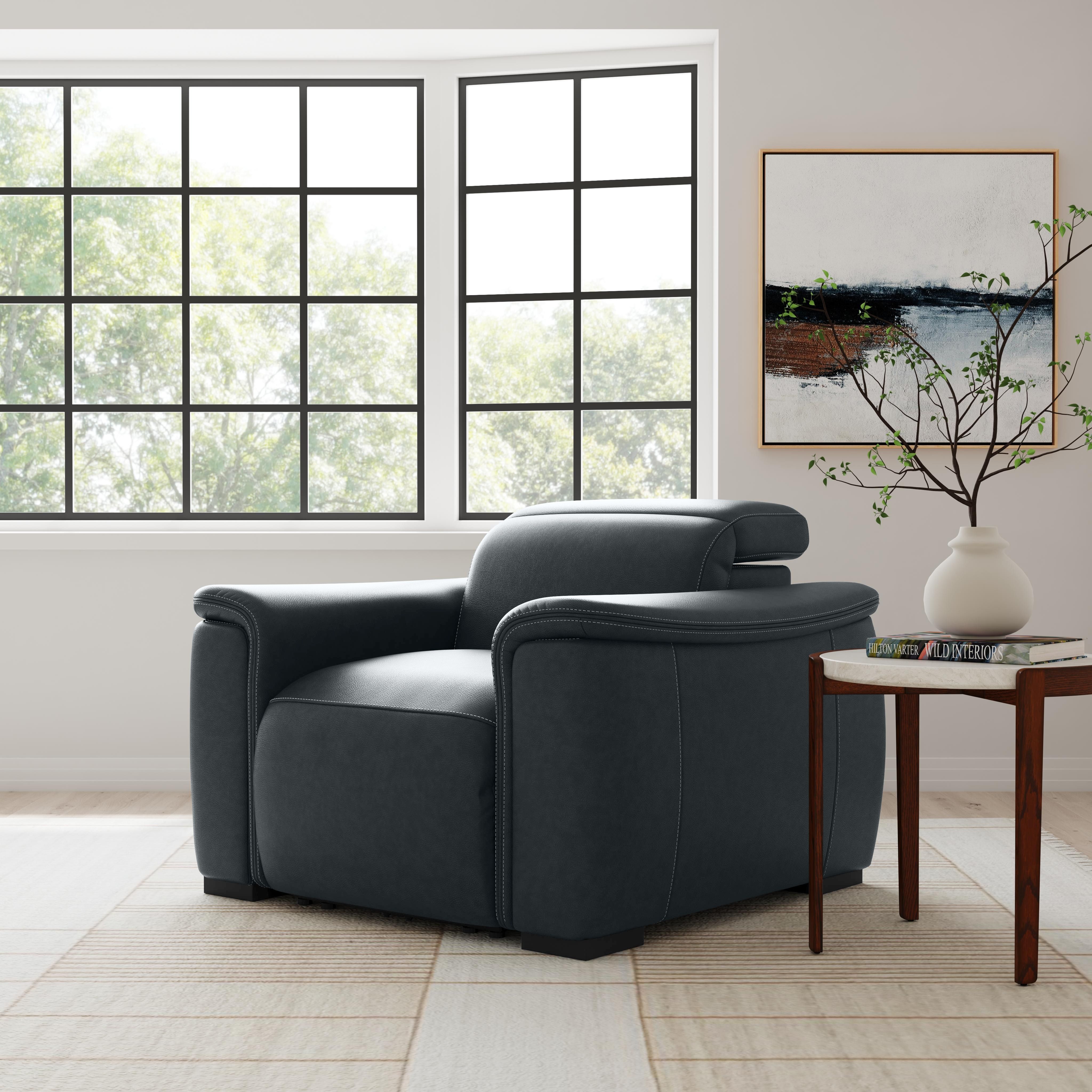Camden - Power Recliner With Power Headrest - Black, black, view 5