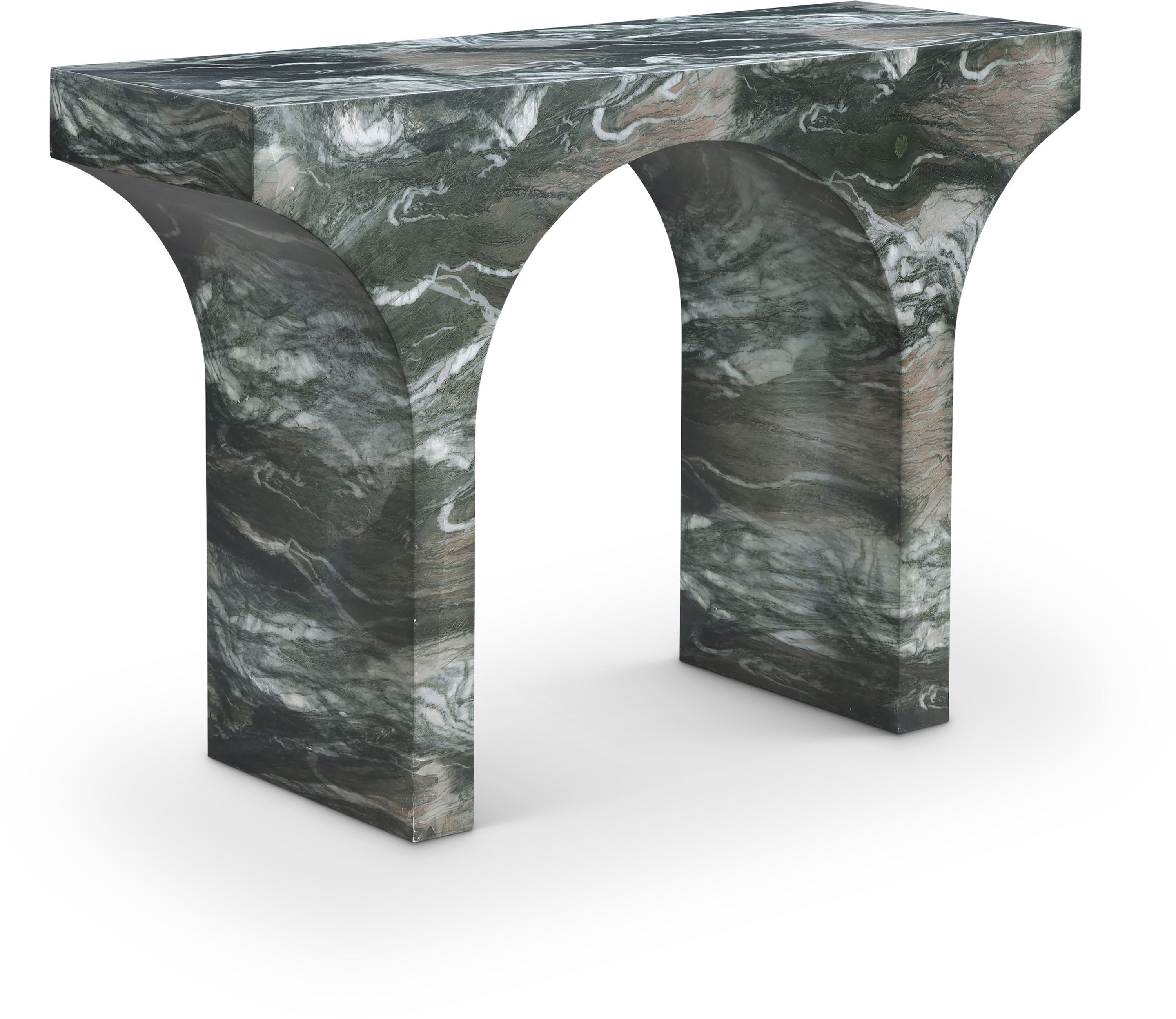 Pomezia - Marble Finish Console Table - Green