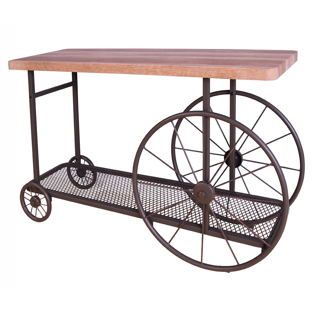 Francie - Sofa Table - Oak & Antique Gray, light brown