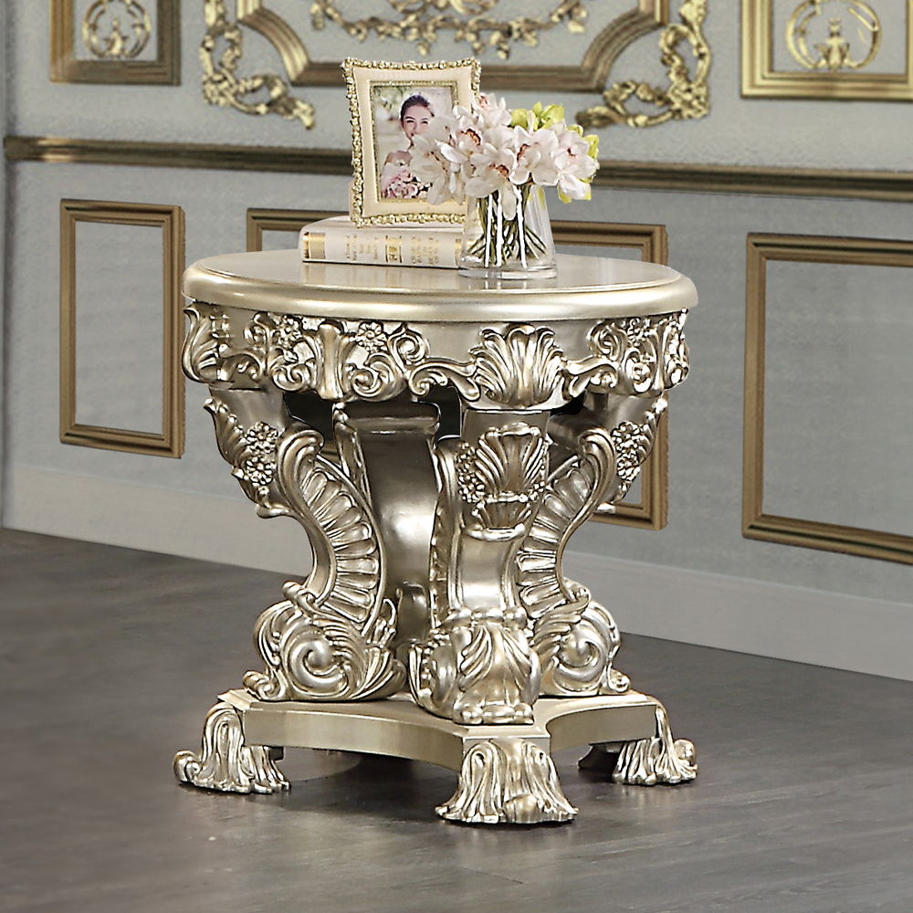 Sorina - End Table - Antique Gold, beige, view 2