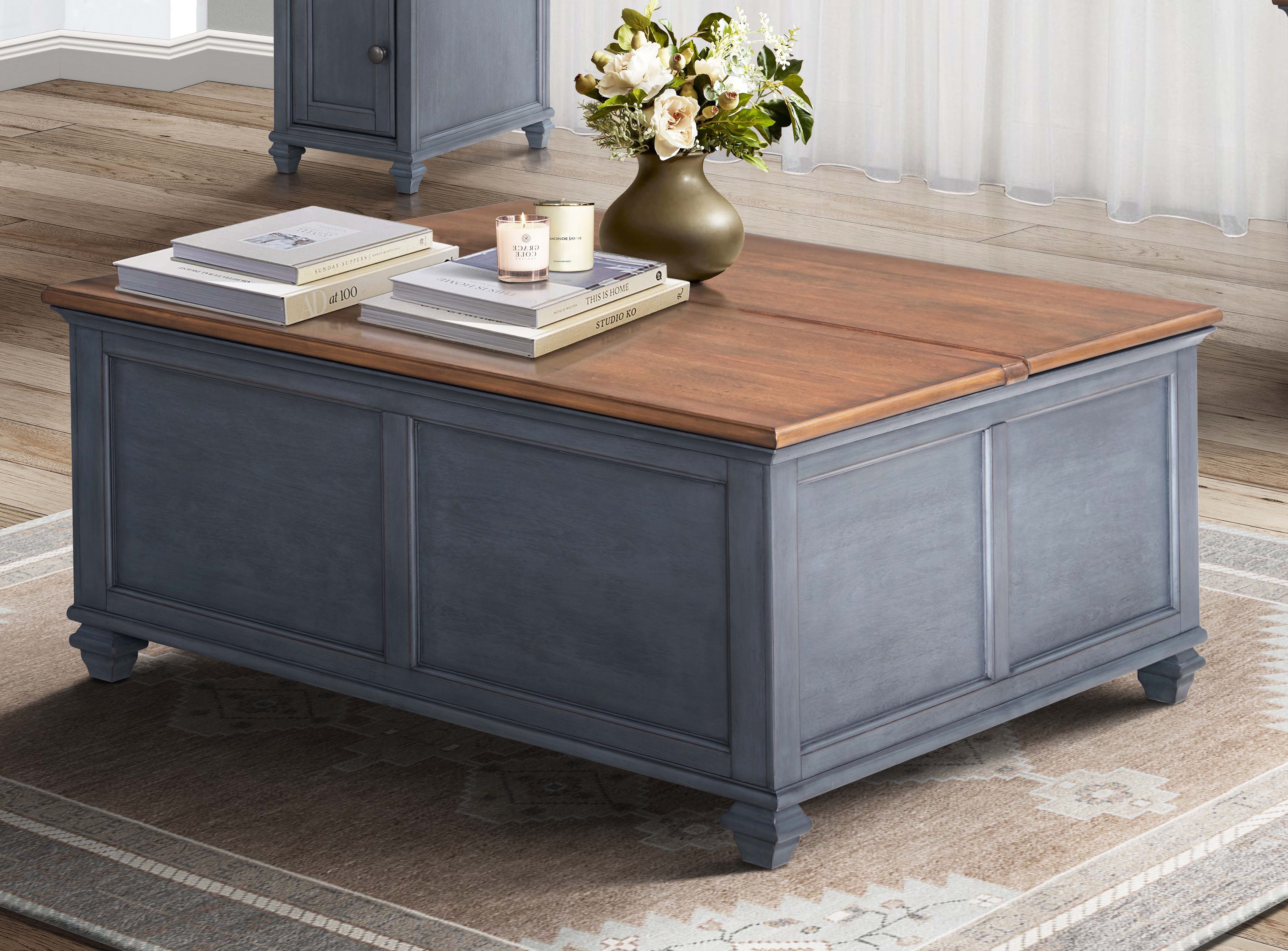 Americana - Lift-Top Coffee Table - Corduroy Blue Image