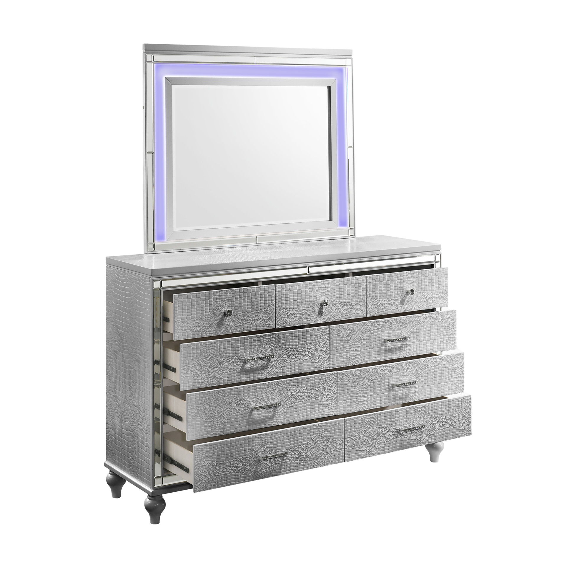 Valentino - Lighted Mirror - Silver
