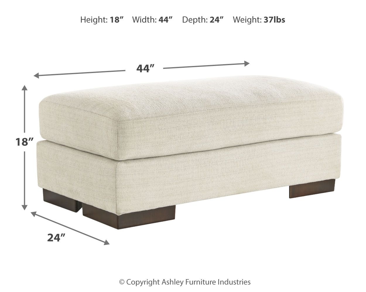 Ashley Furniture Maggie - Ottoman - Birch - Image 6