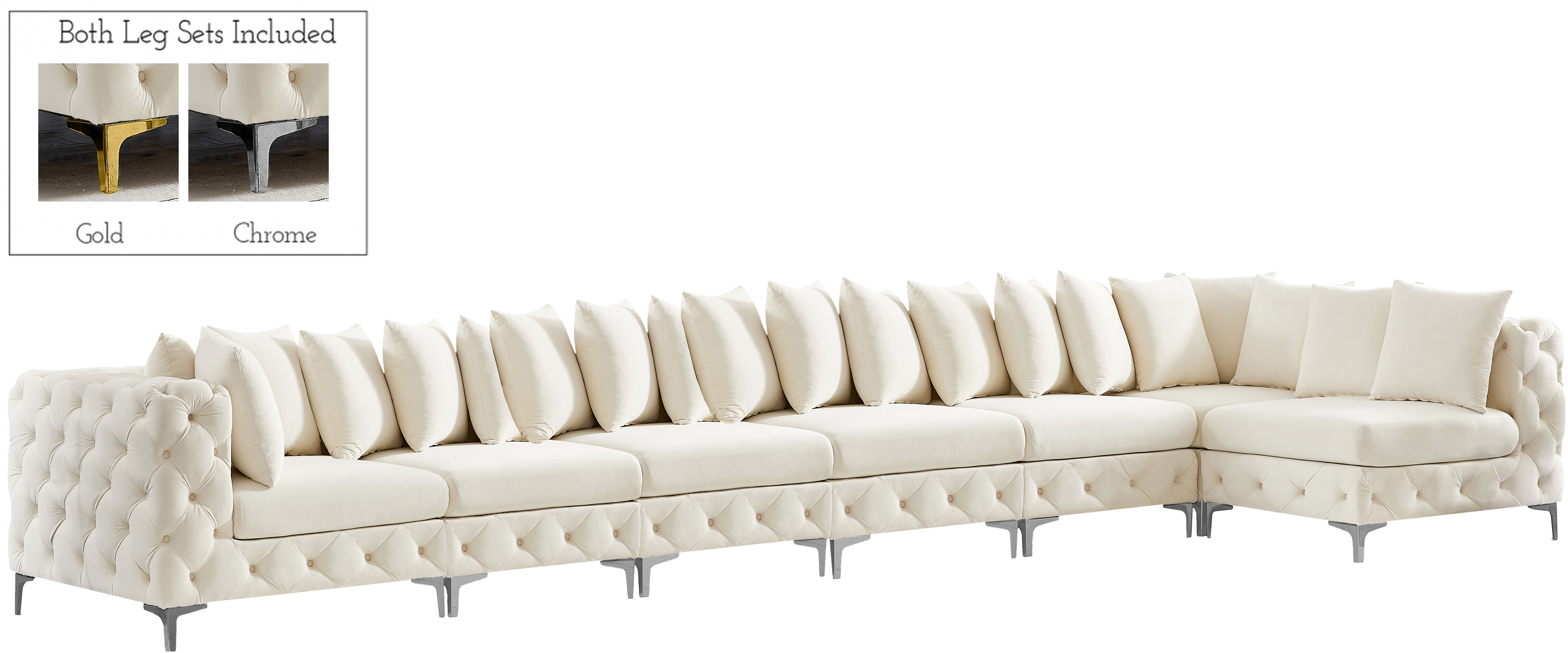 Tremblay - 7 Piece Modular L-Shaped Sectional - Cream
