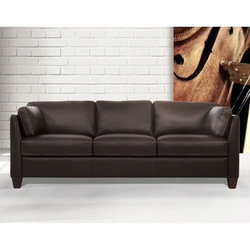 Matias - Sofa - Chocolate Leather, dark brown