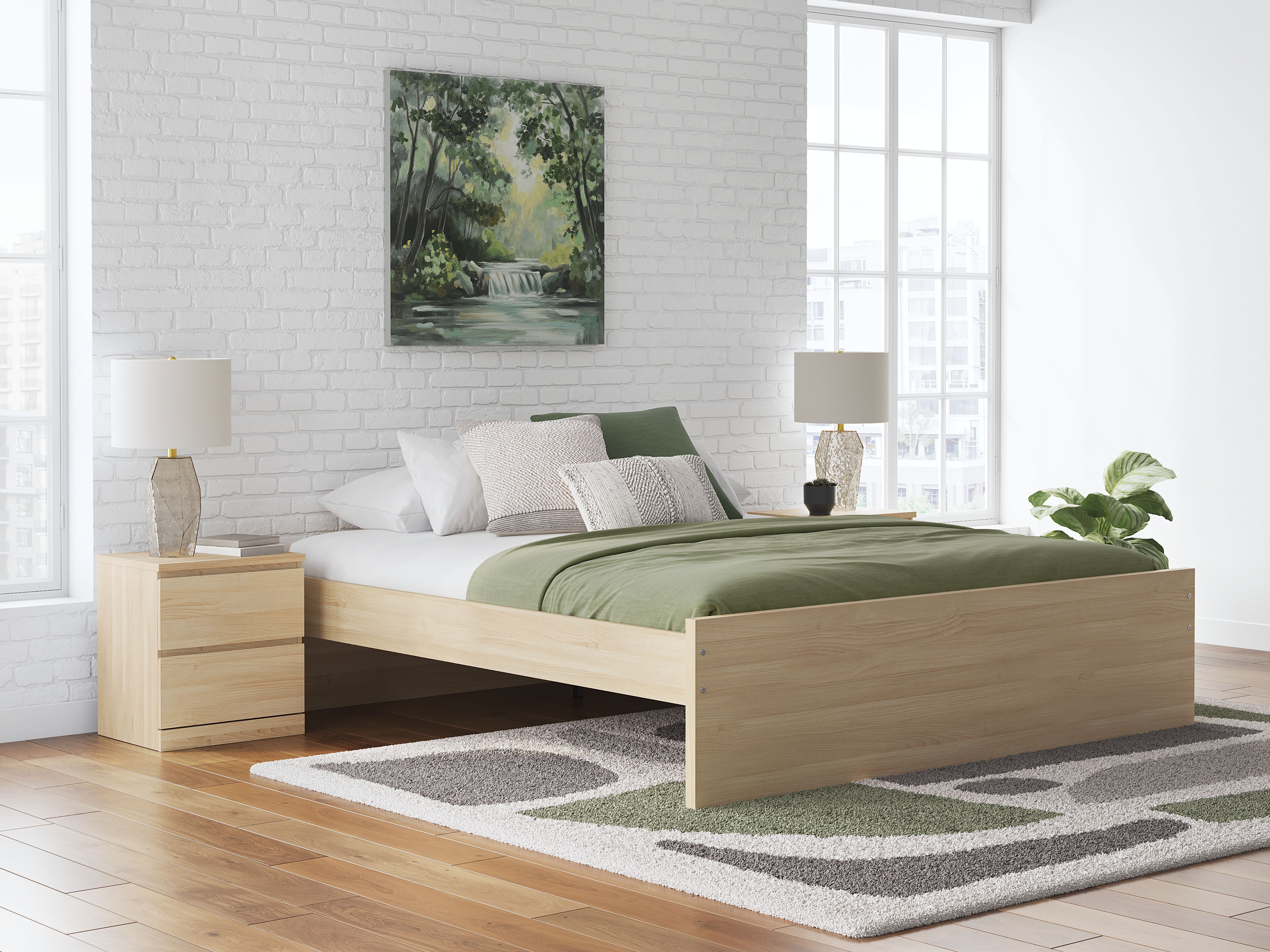 Onita - King Platform Bed - Natural