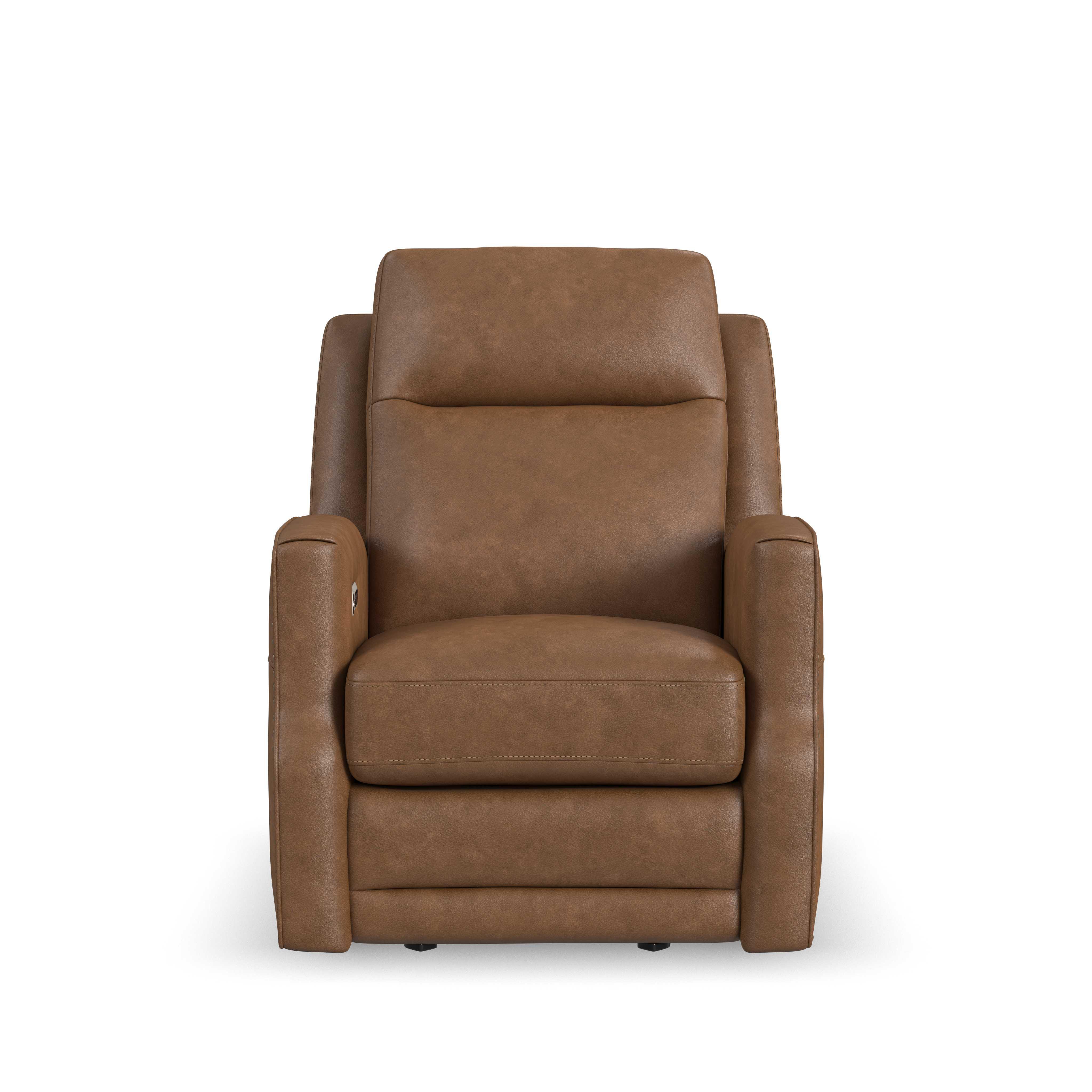 Maxwell - Power Gliding Recliner With Power Headrest And Lumbar - Cedar, light brown, view 3