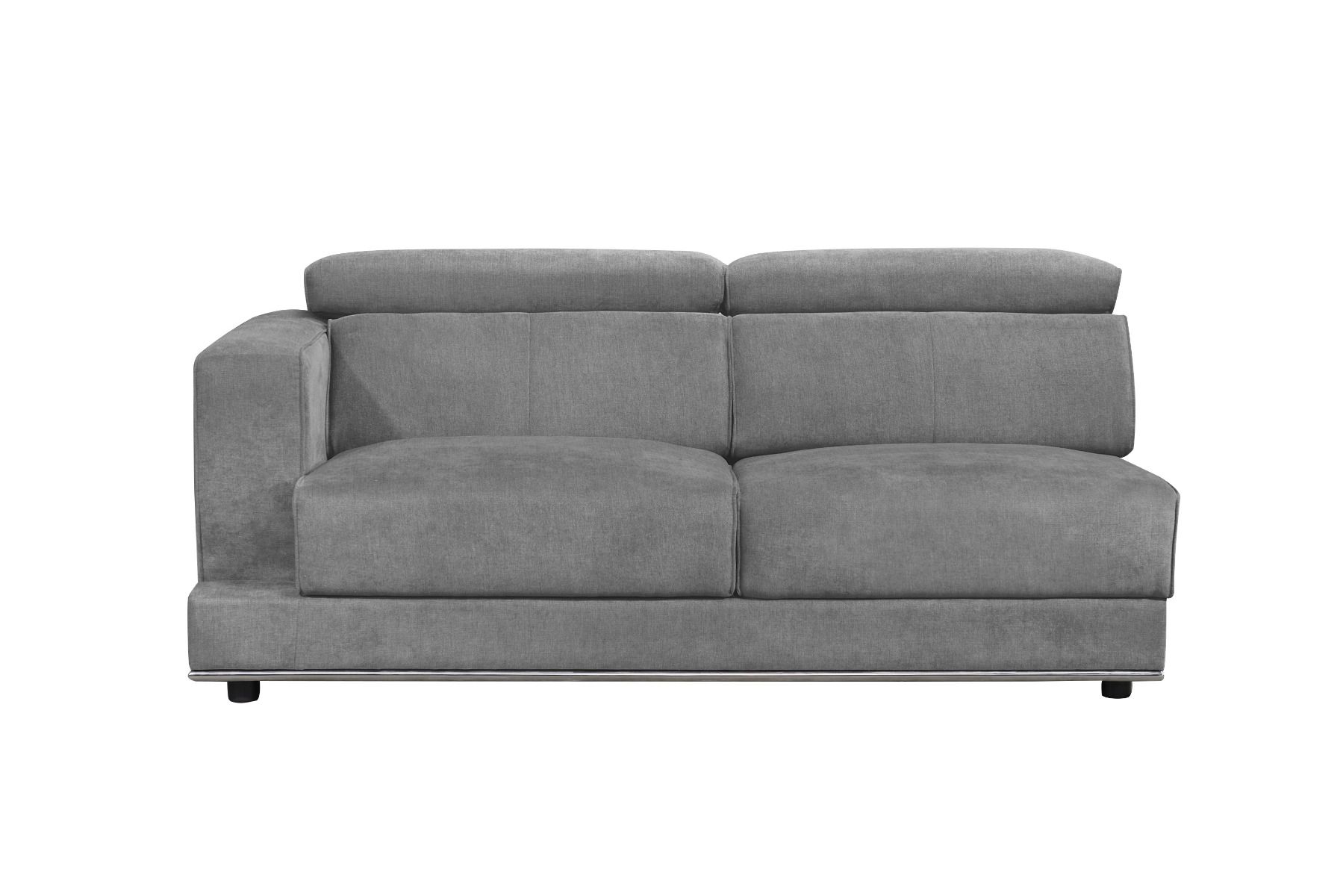 Alwin - Modular Lf Sofa - Dark Gray Fabric, dark gray, view 2