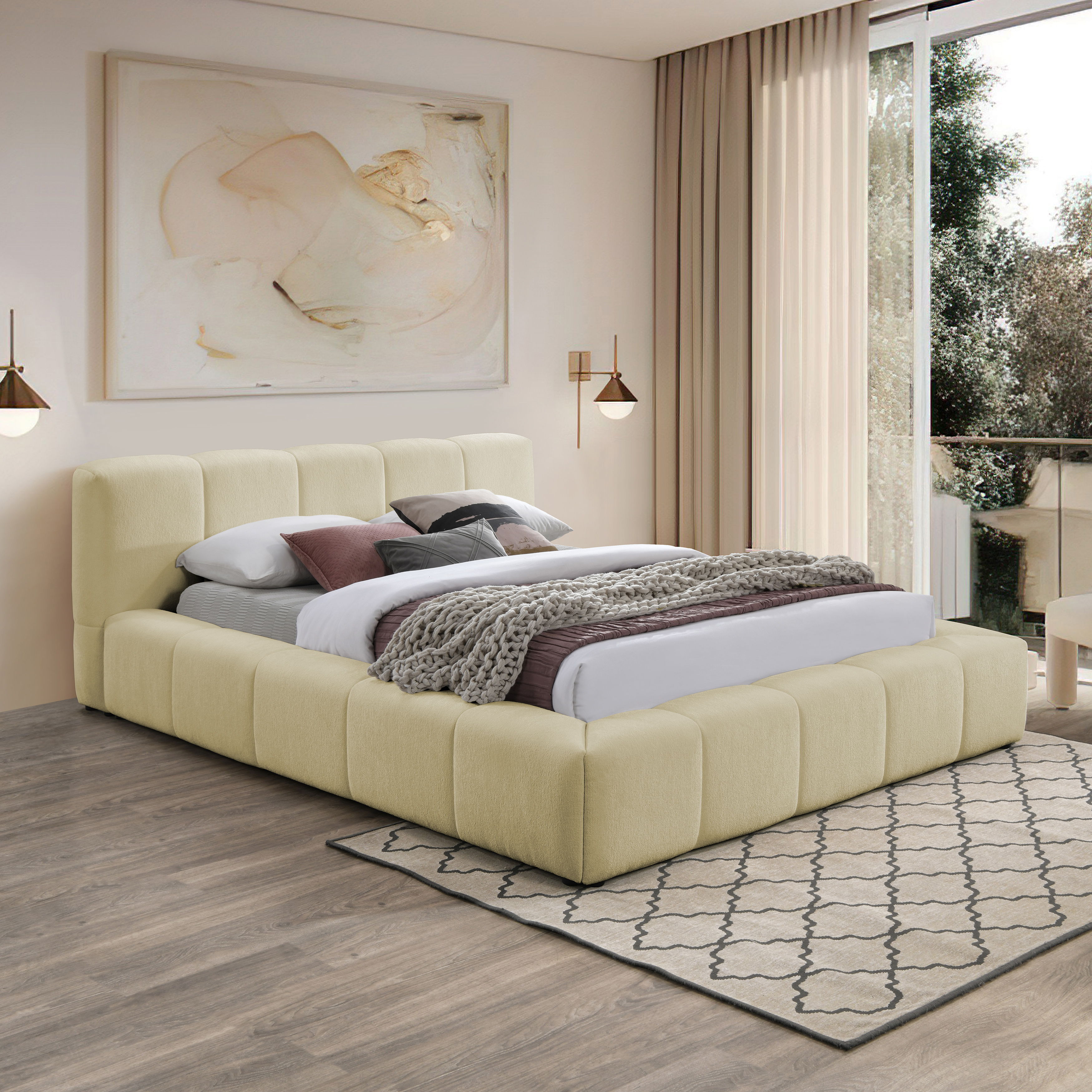 Carlin - Queen Bed - Beige