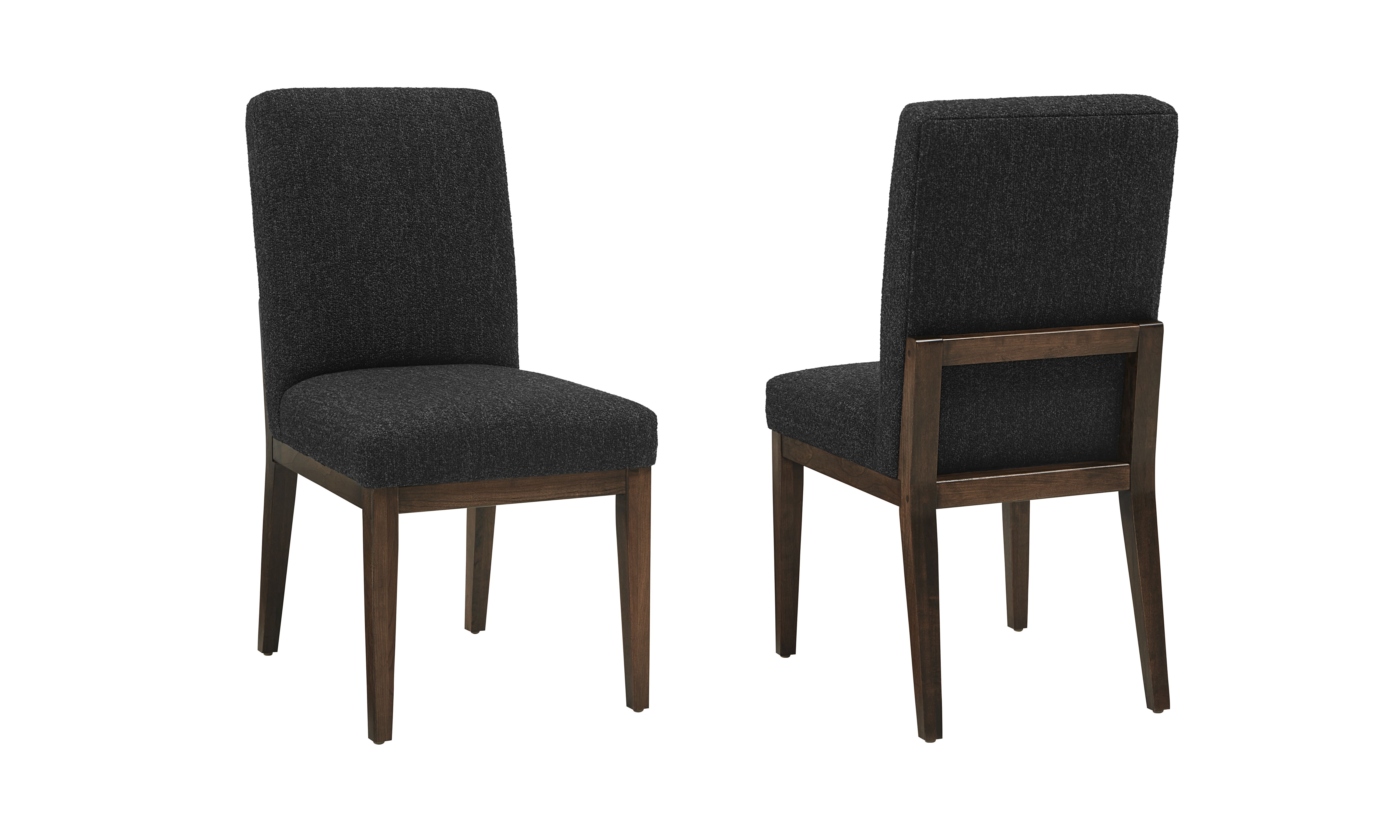 Vaughan-Bassett Crafted Cherry - Upholstered Side Chair Black Fabric - Dark Cherry