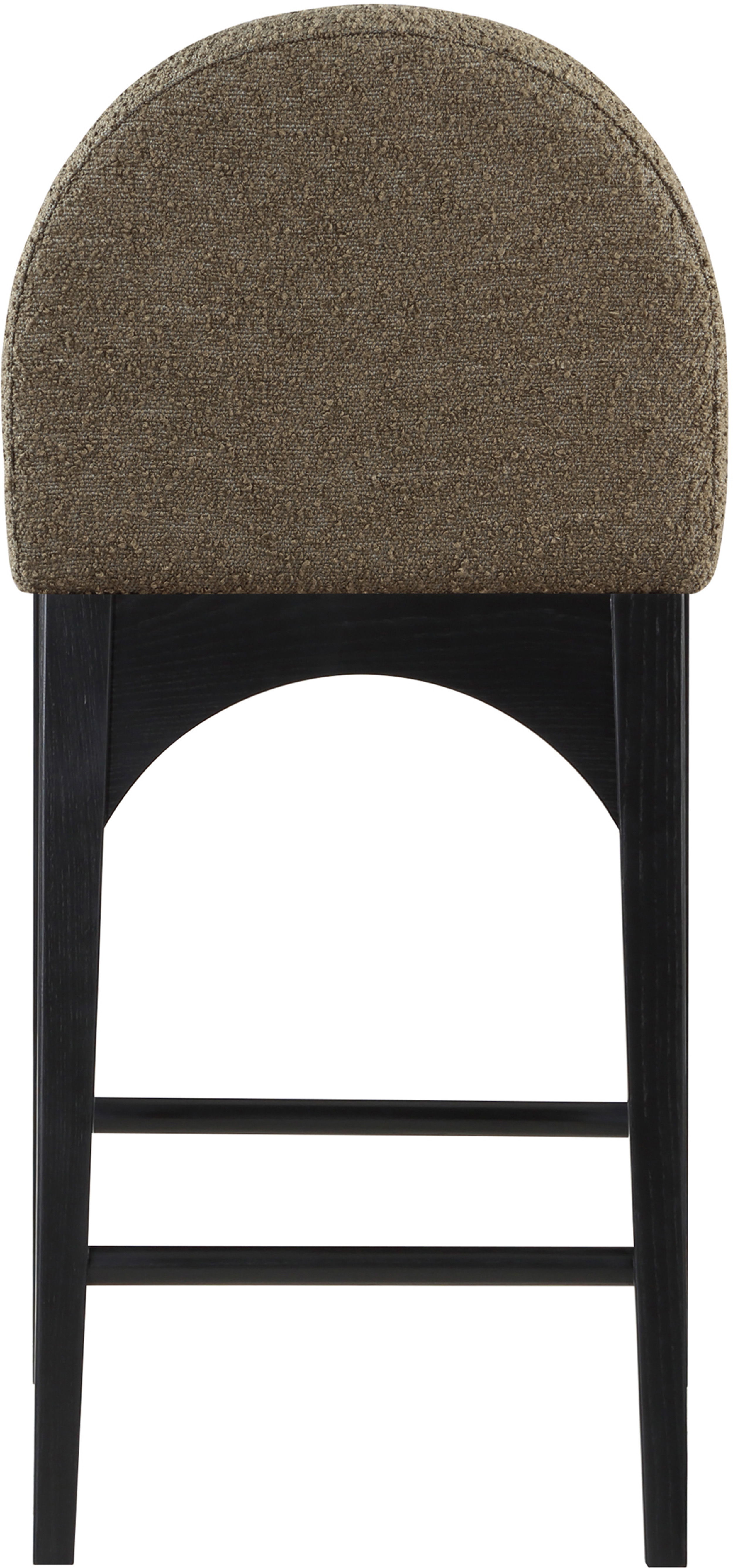 Waldorf - Boucle Stool With Black Legs - Olive