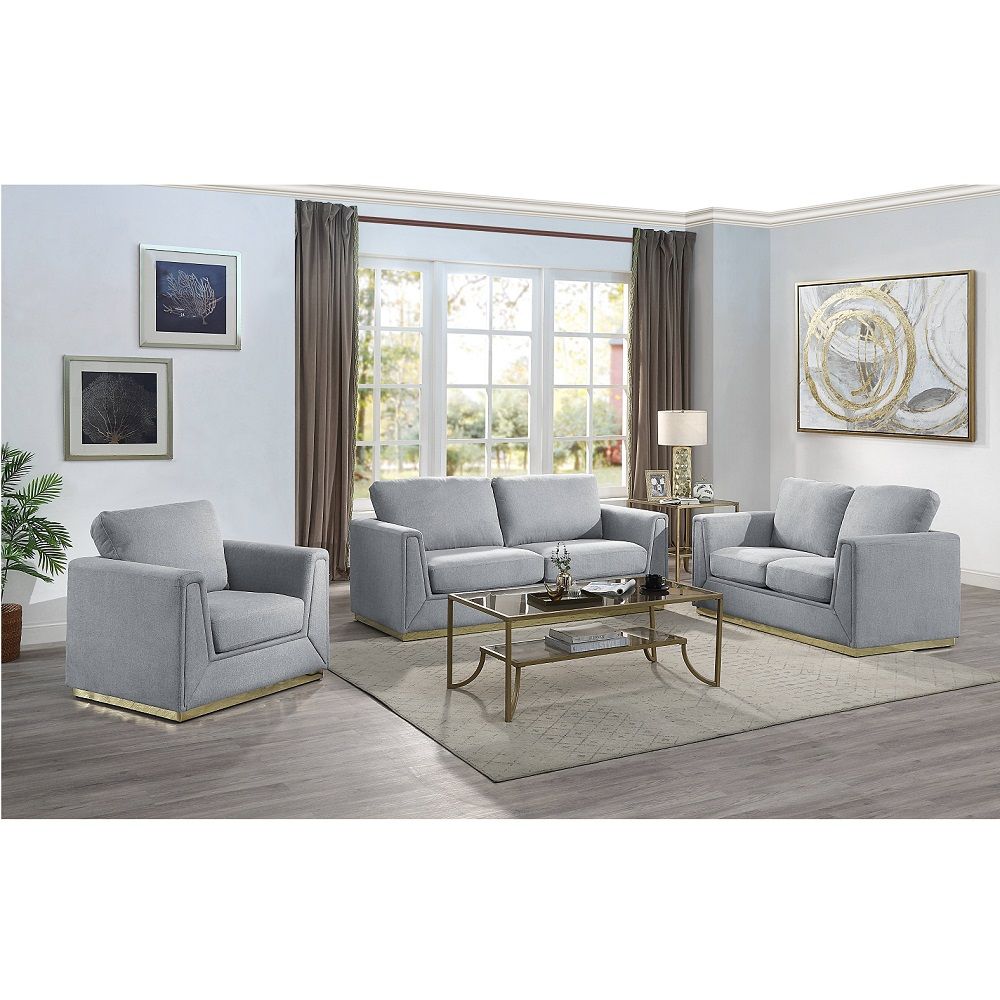 Valin - Sofa - Gray Linen, light gray, view 5