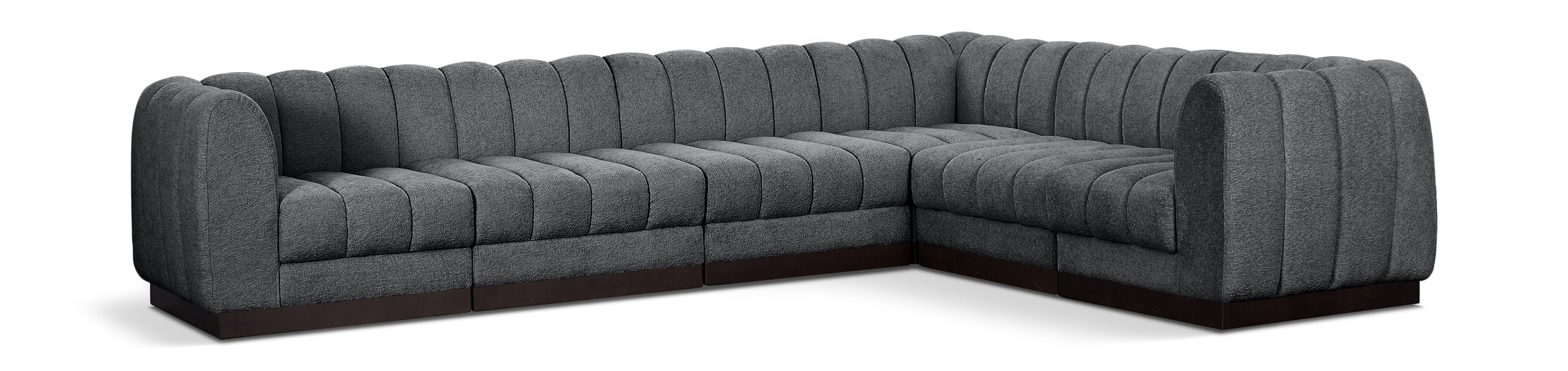 Quinn - 6 Piece Modular Corner Sectional - Gray