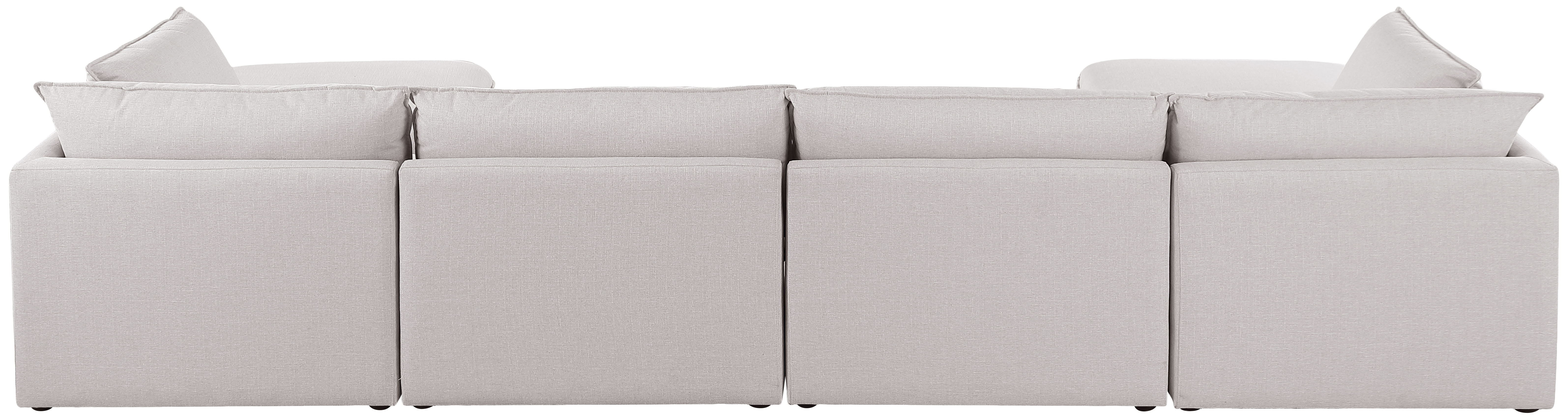 Mackenzie - 6 Piece Modular Double Chaise Sectional - Beige