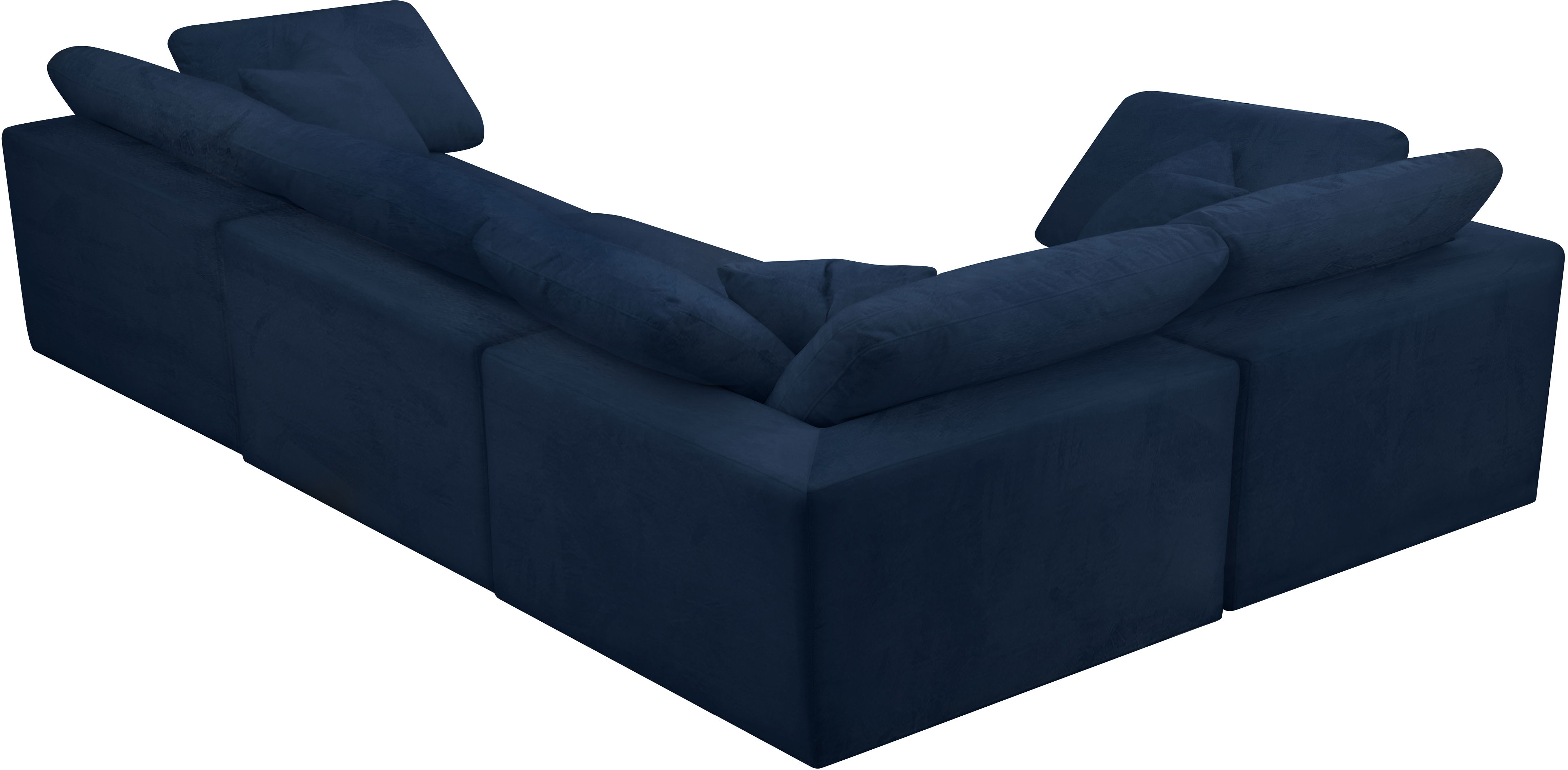 Cozy - 4 Piece Modular Corner Sectional - Navy
