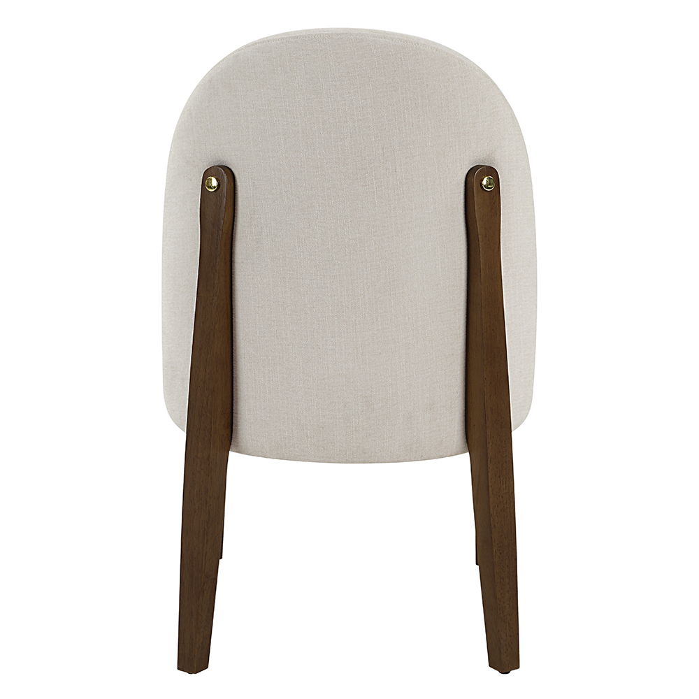 Gamarya - Side Chair (Set of 2) - White Fabric & Oak, white, view 4