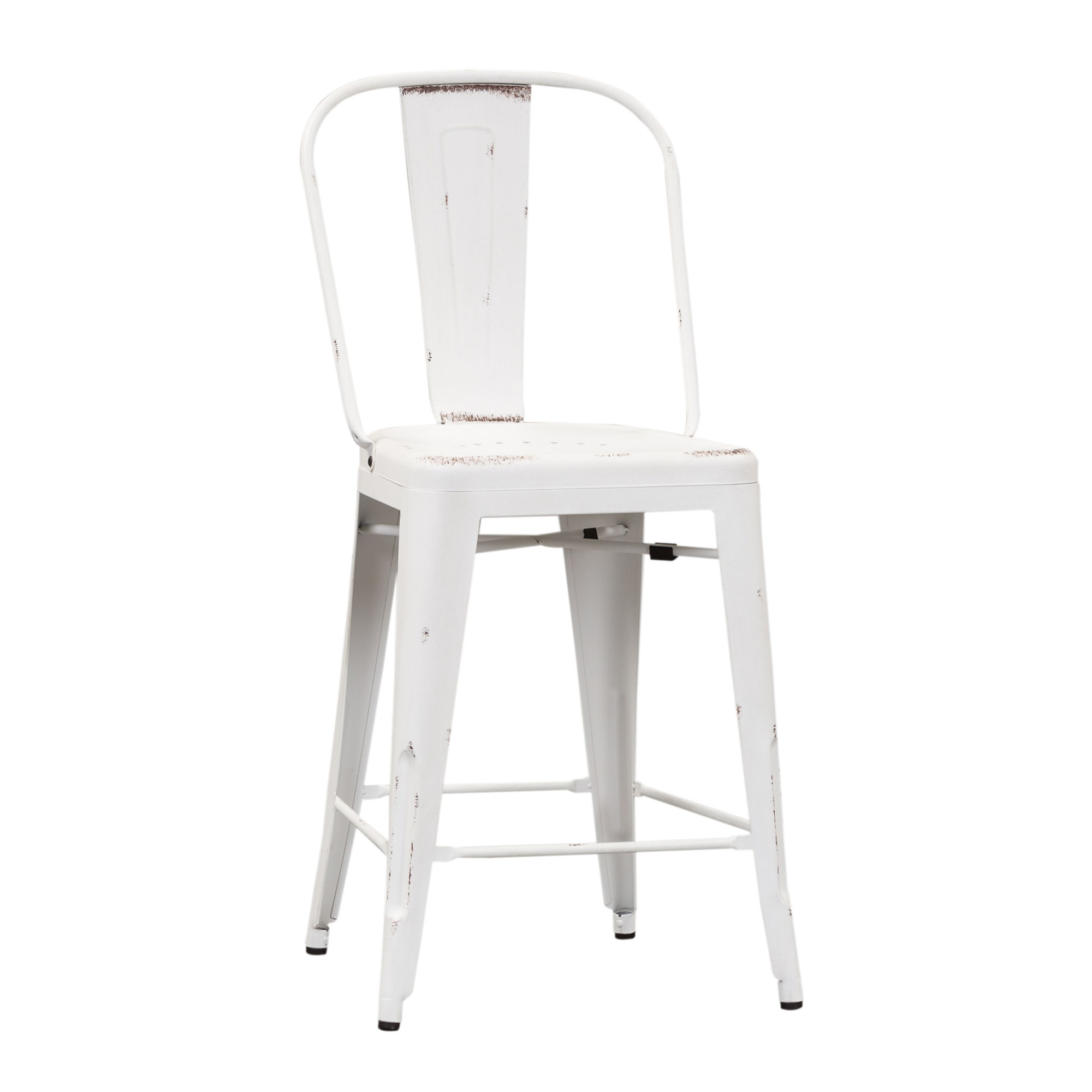 Liberty Furniture Vintage Series - Bow Back Counter Chair - Antique White