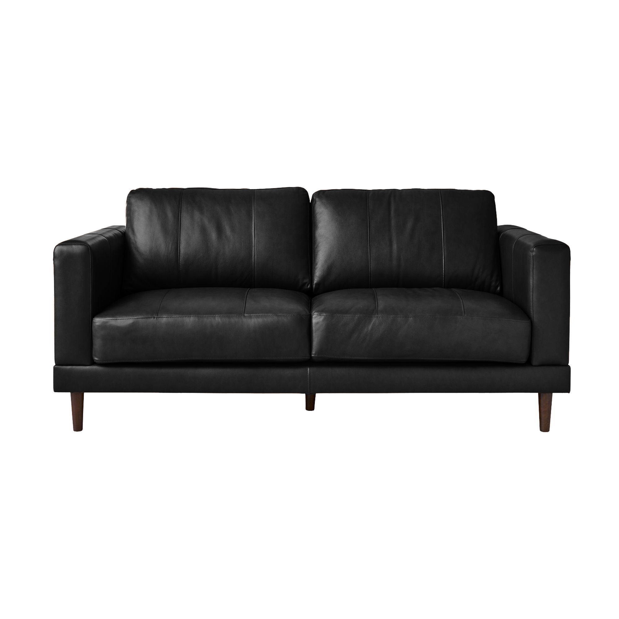 Hampton - Loveseat - Fiero Black (Top Grain/Pvc)
