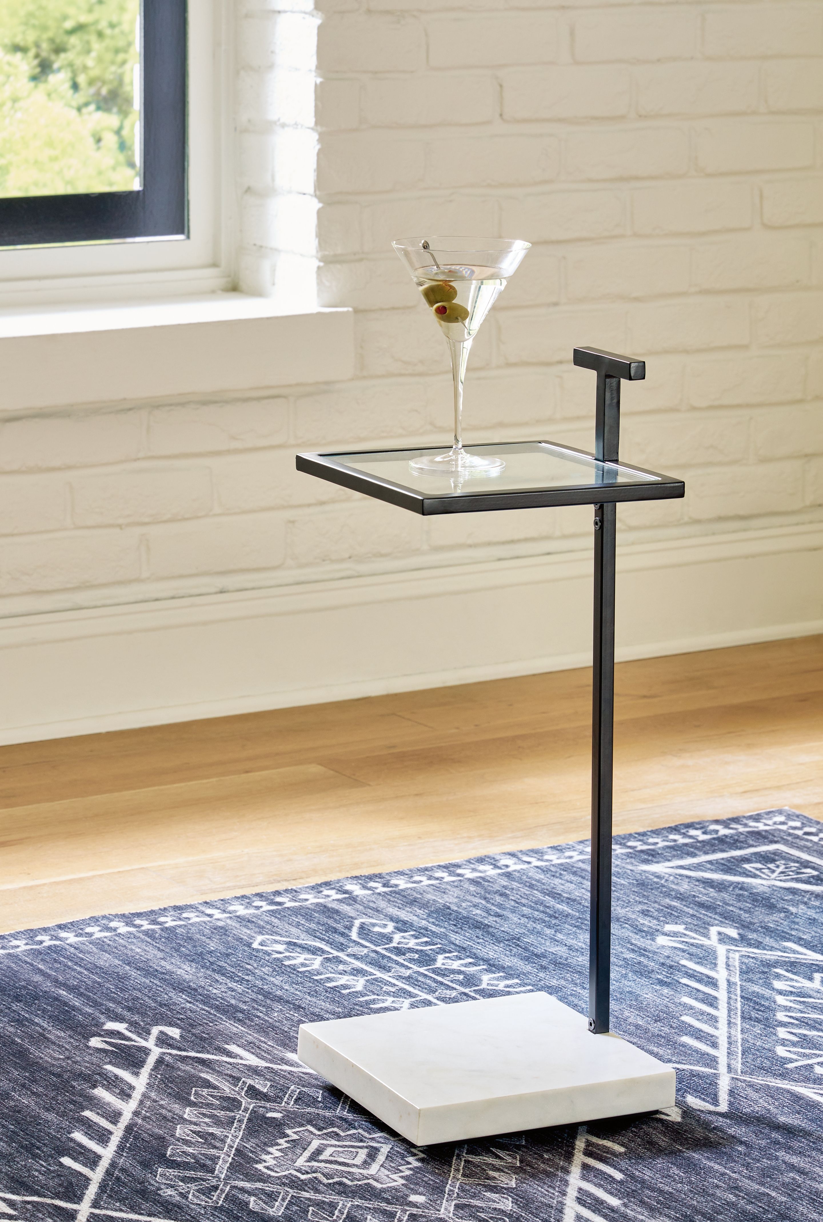 Ashley Furniture Mannill - Accent Table - Black / White - Image 2