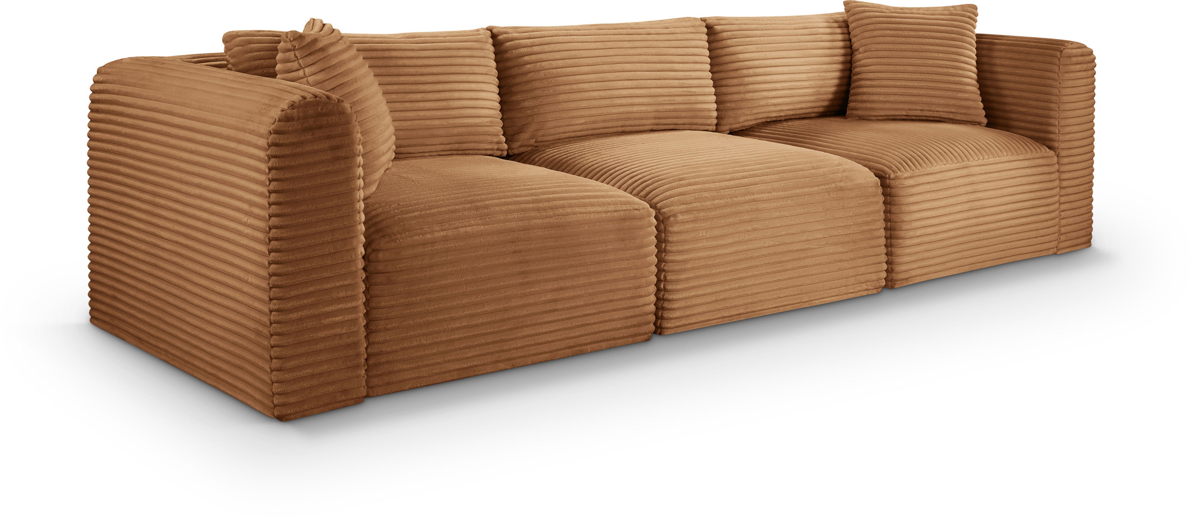 Shaggy - 3 Seat Modular Sofa - Saddle