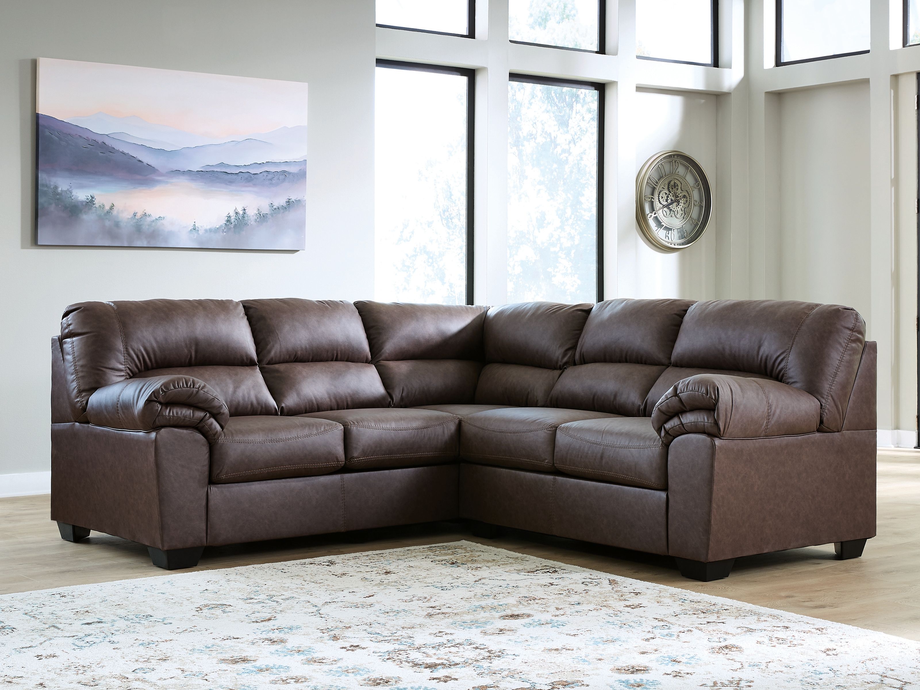 Ashley Furniture WillowBend - 2-Piece Sectional With LAF Sofa With Corner Wedge - Umber - Image 3