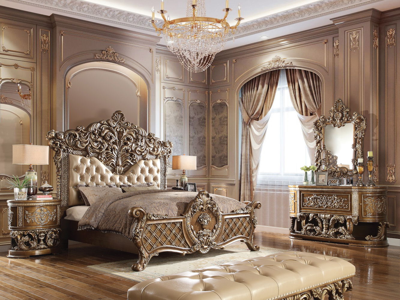 Constantine - Dresser - Brown & Gold, dark brown, view 3