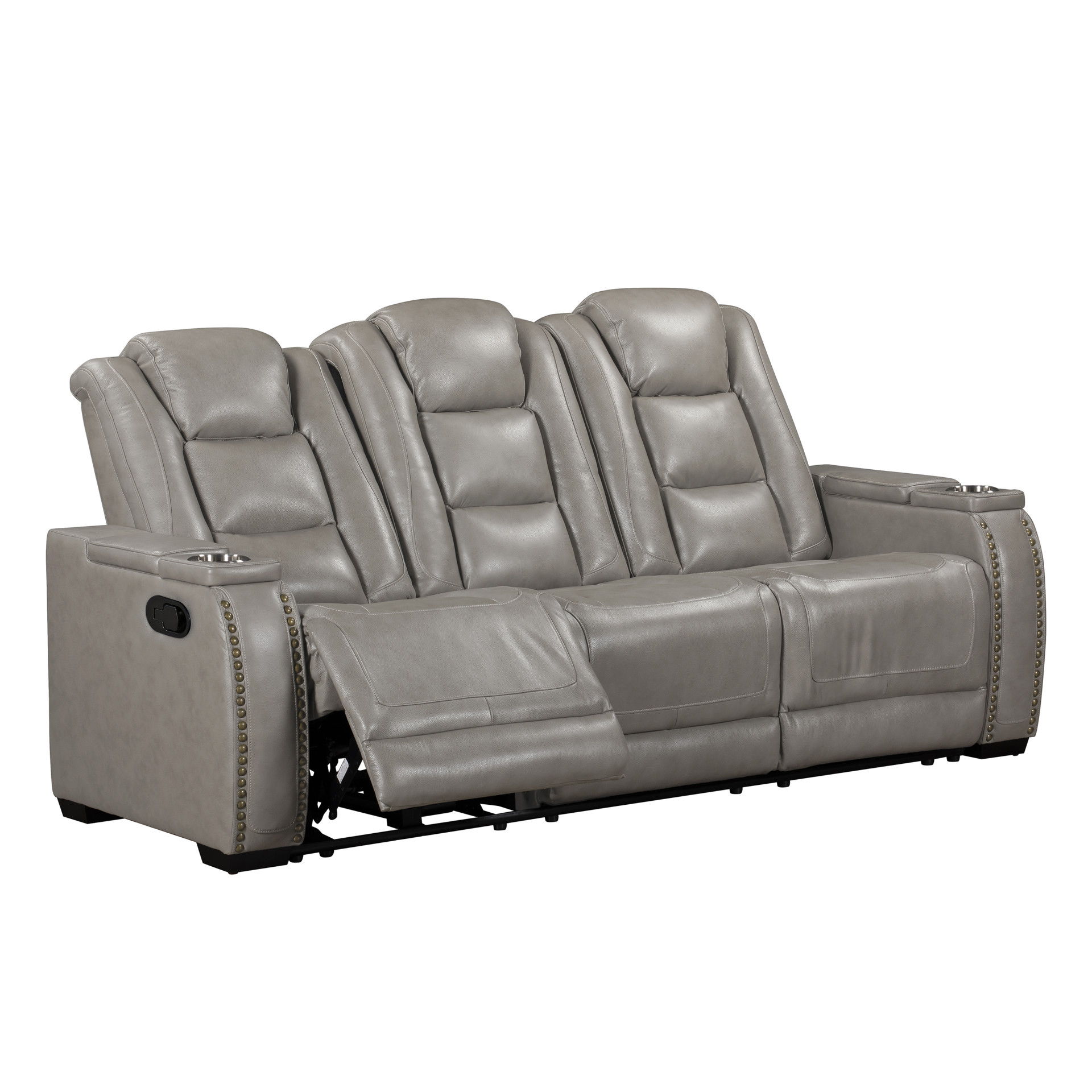 Breckenridge II - Sofa With Dual Recliner - Light Gray